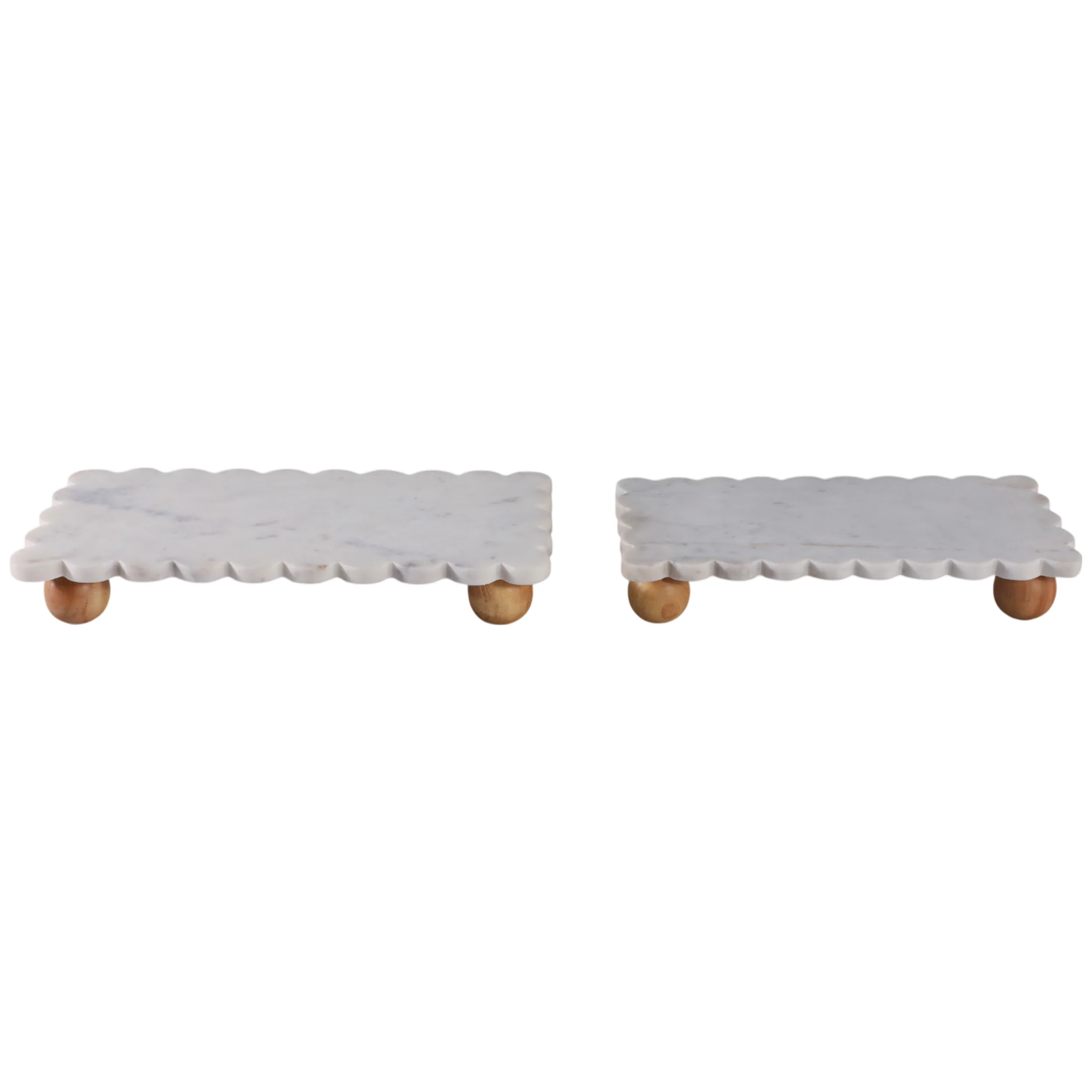 Marble Scallop Trays, Set of 2 - Image 3