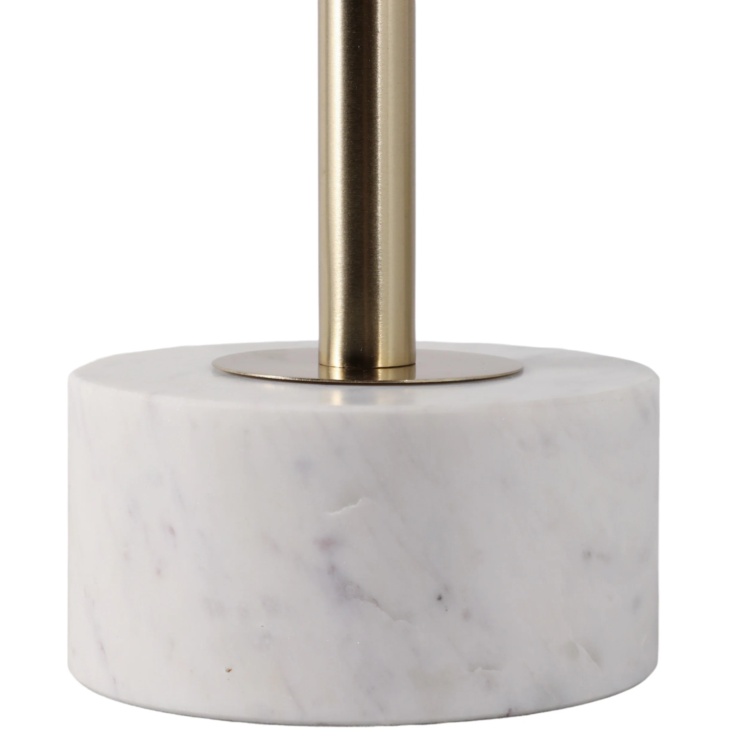 Marble Top Accent Table, White/Gold - Image 2