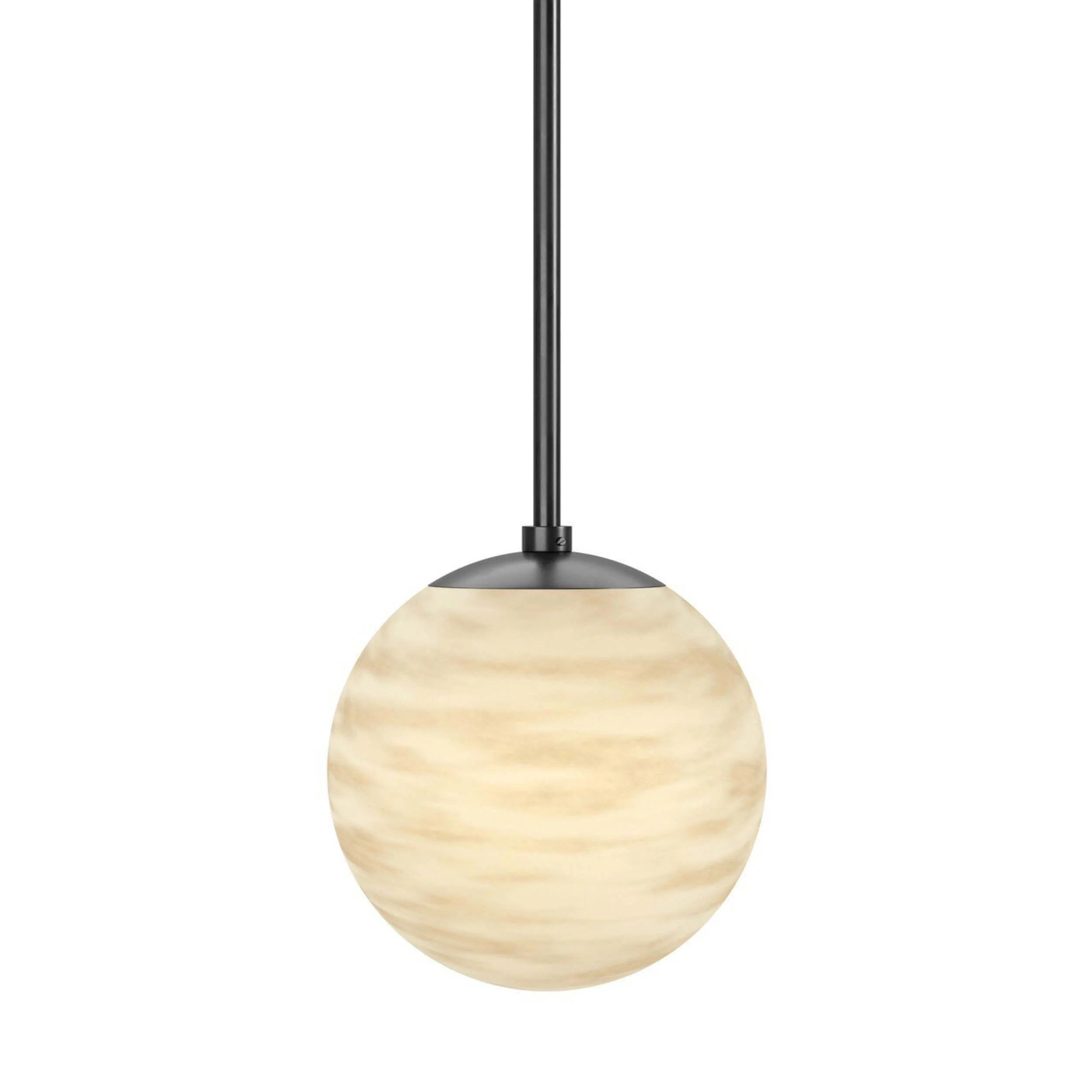 Marbled Globe 200 Pendant, Marbled Matte Glass/Black Gunmetal by Four Hands - Image 2