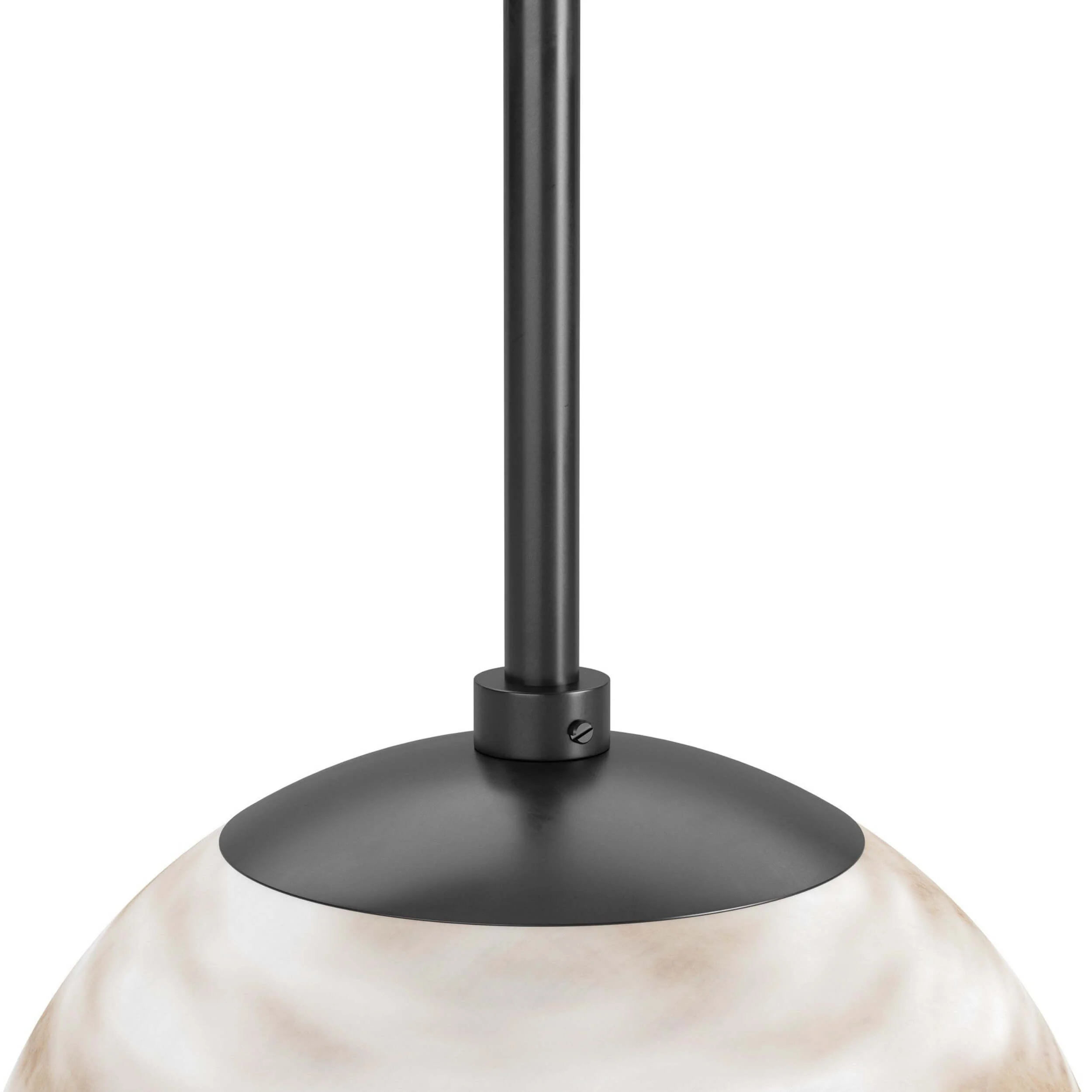 Marbled Globe 200 Pendant, Marbled Matte Glass/Black Gunmetal by Four Hands - Image 3