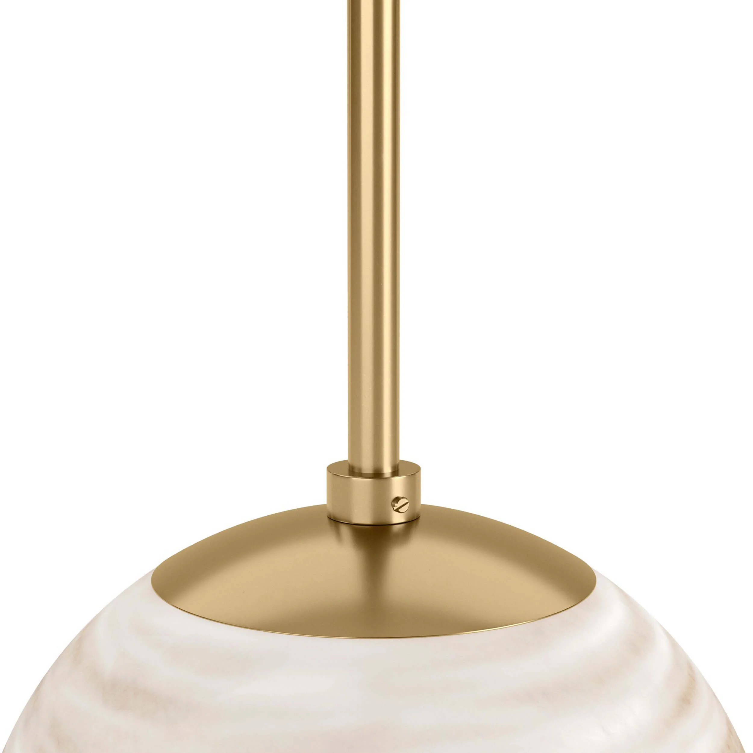 Marbled Globe 200 Pendant, Marbled Matte Glass/Burnished Brass by Four Hands - Image 3