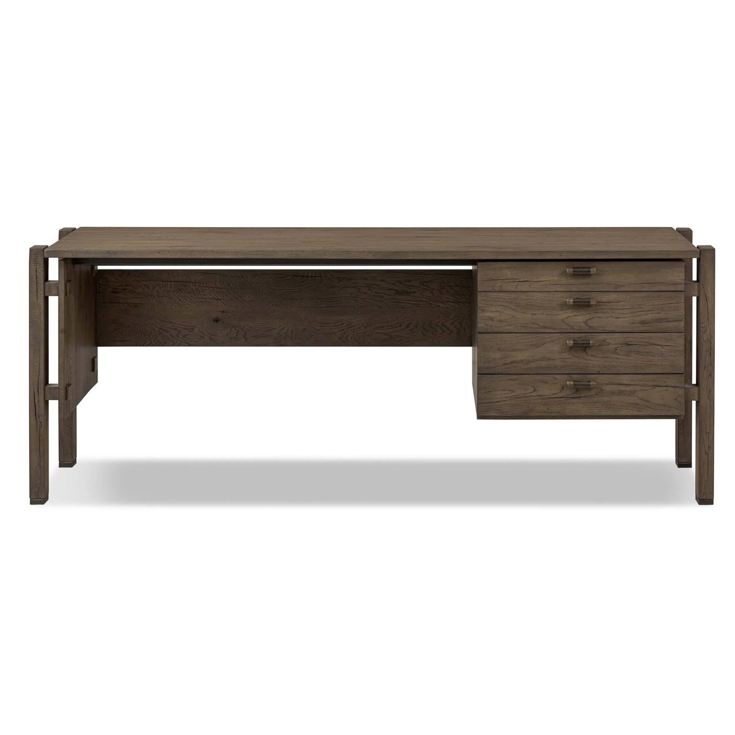 Marcela Desk, Grey Reclaimed French Oak by Four Hands - Image 2