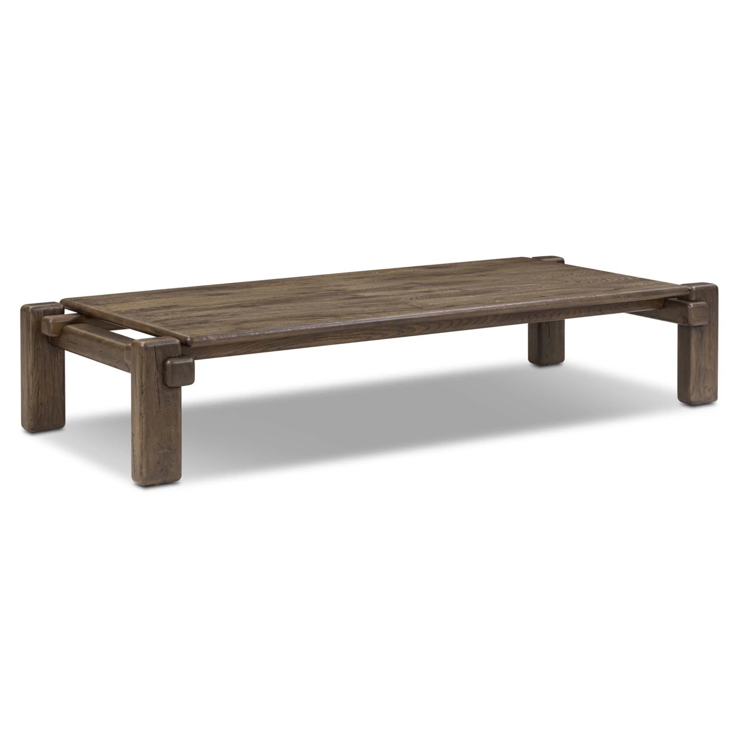 Marcia Large Coffee Table, Grey Reclaimed French Oak by Four Hands