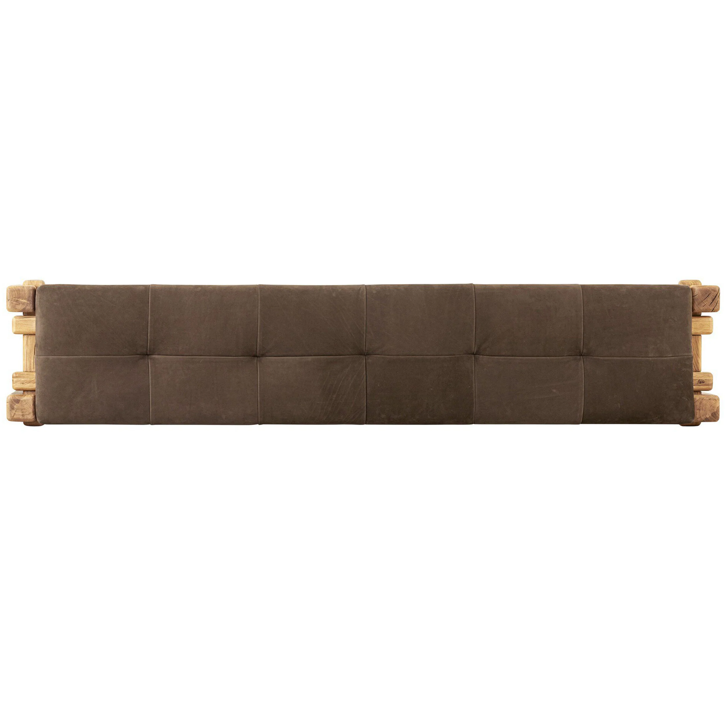 Marcia Leather Accent Bench, Nubuck Cigar by Four Hands - Image 12
