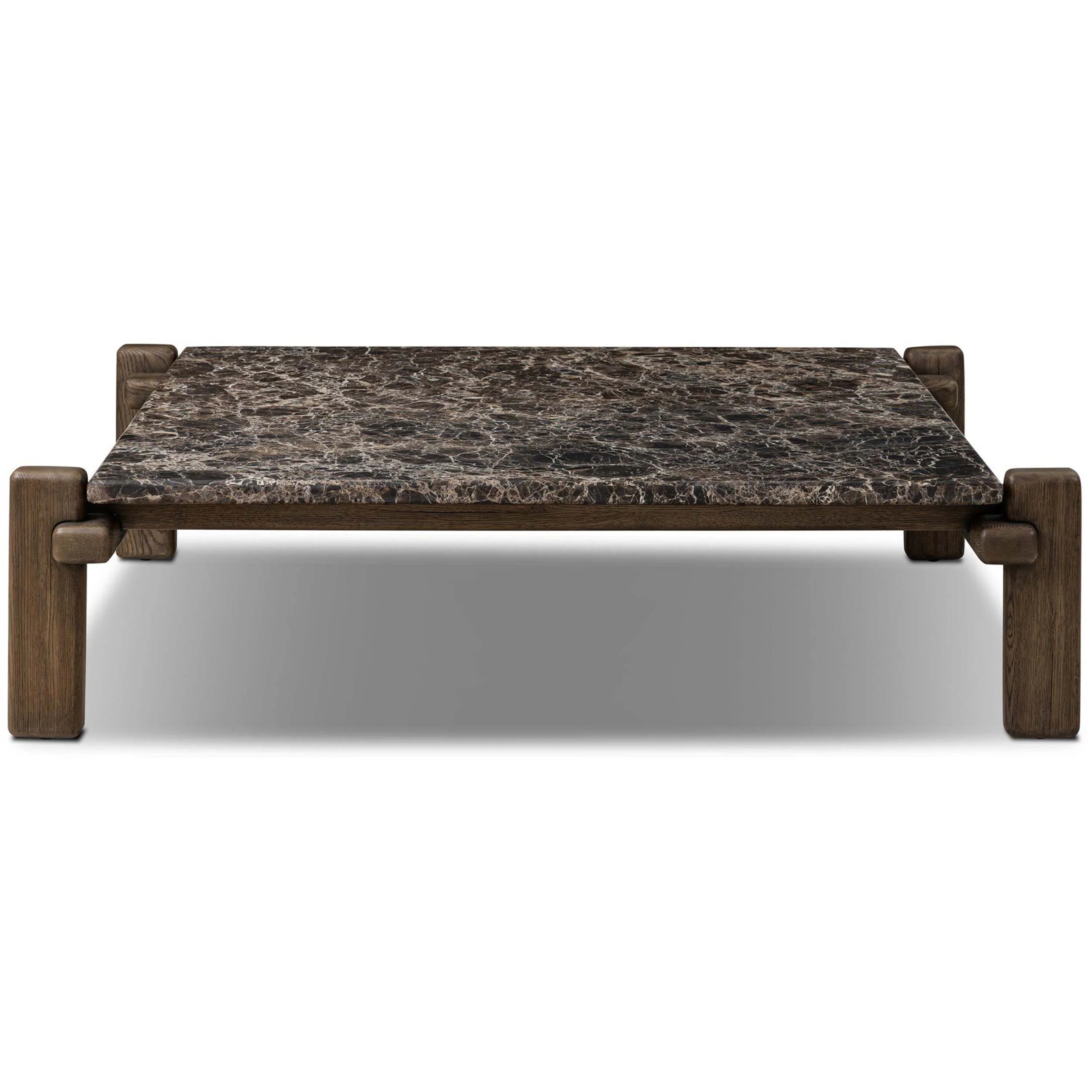 Marcia Square Coffee Table, Brown by Four Hands - Image 2
