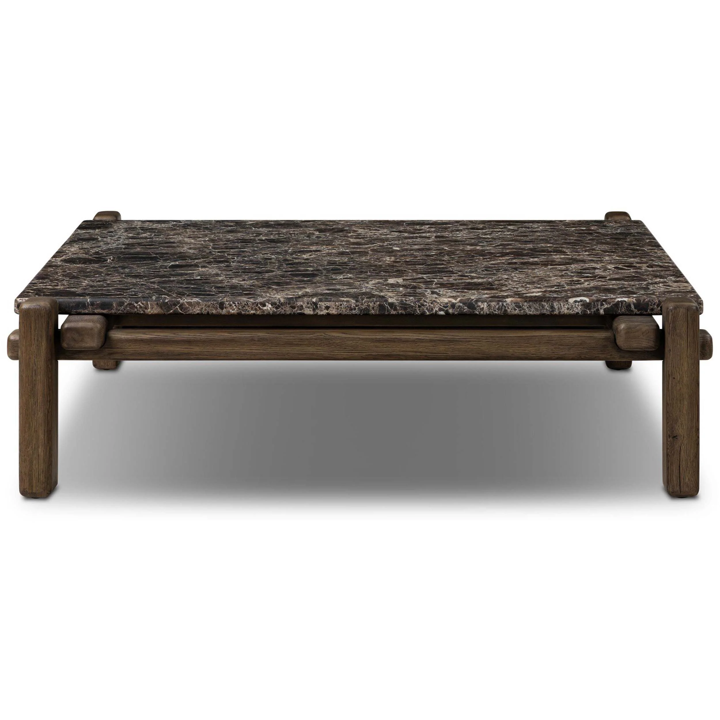 Marcia Square Coffee Table, Brown by Four Hands - Image 3