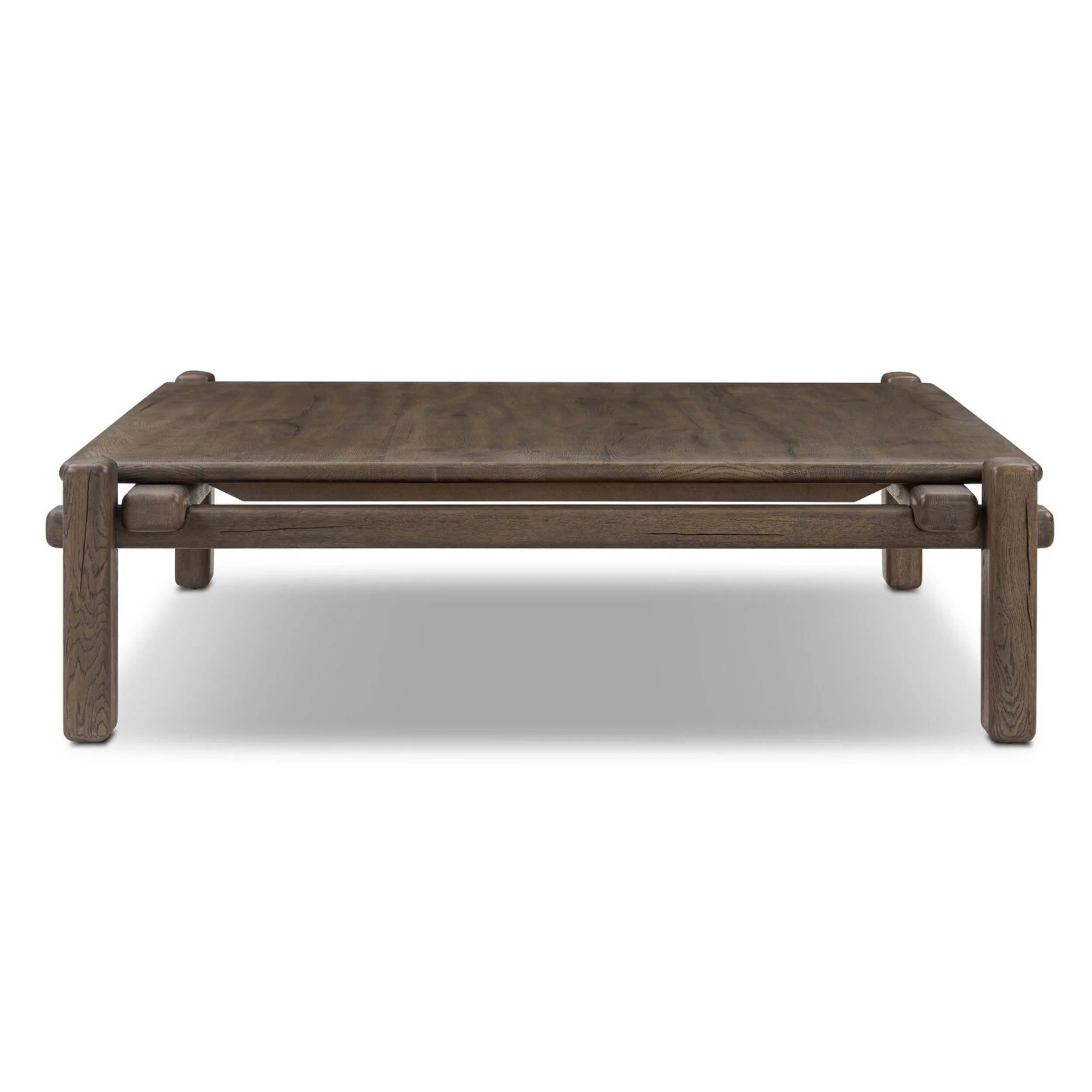 Marcia Square Coffee Table, Grey Reclaimed French Oak by Four Hands - Image 3