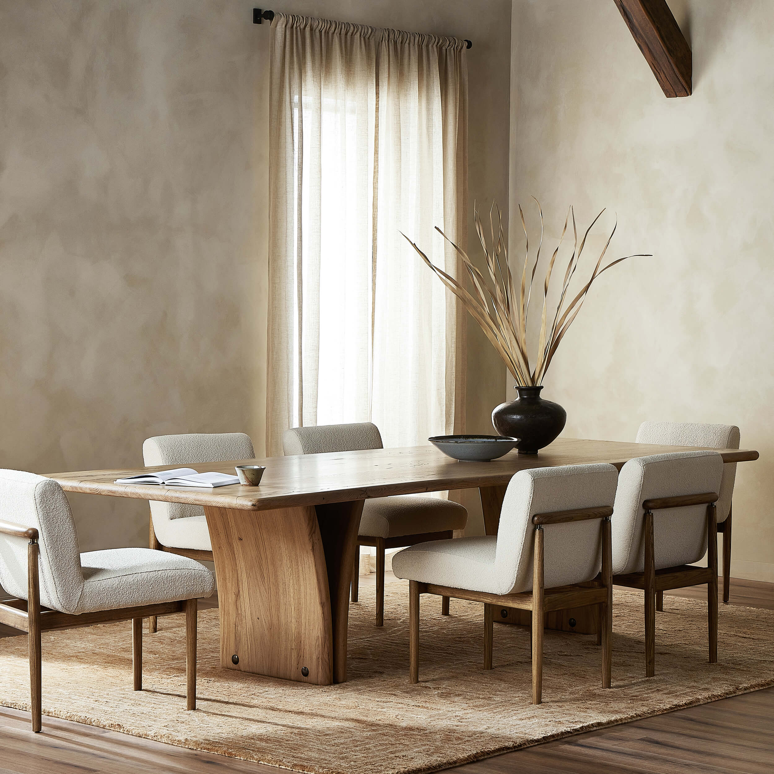 Marcon Rectangular Dining Table, Natural by Four Hands - Image 5