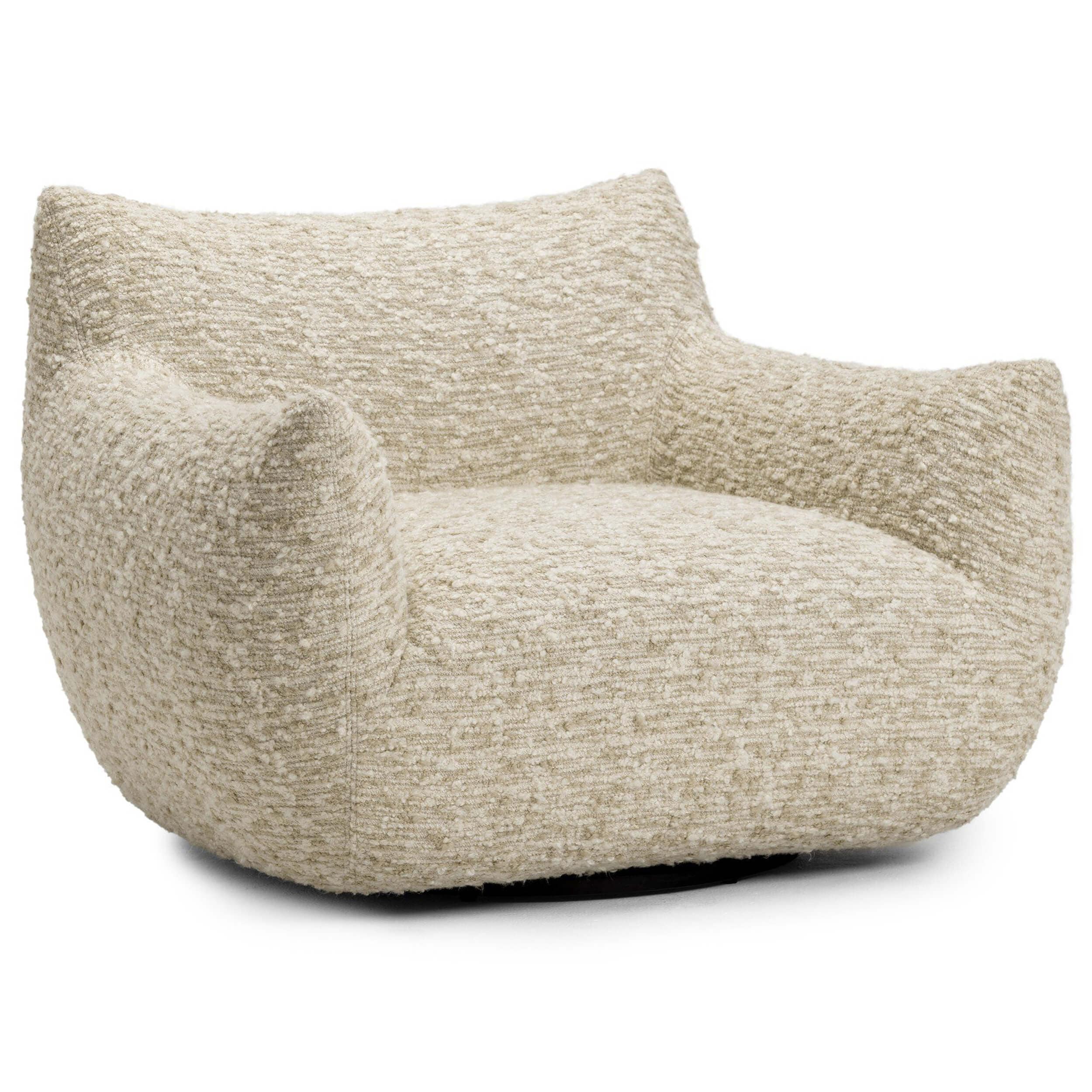 Margot Swivel Chair, Solema Cream by Four Hands
