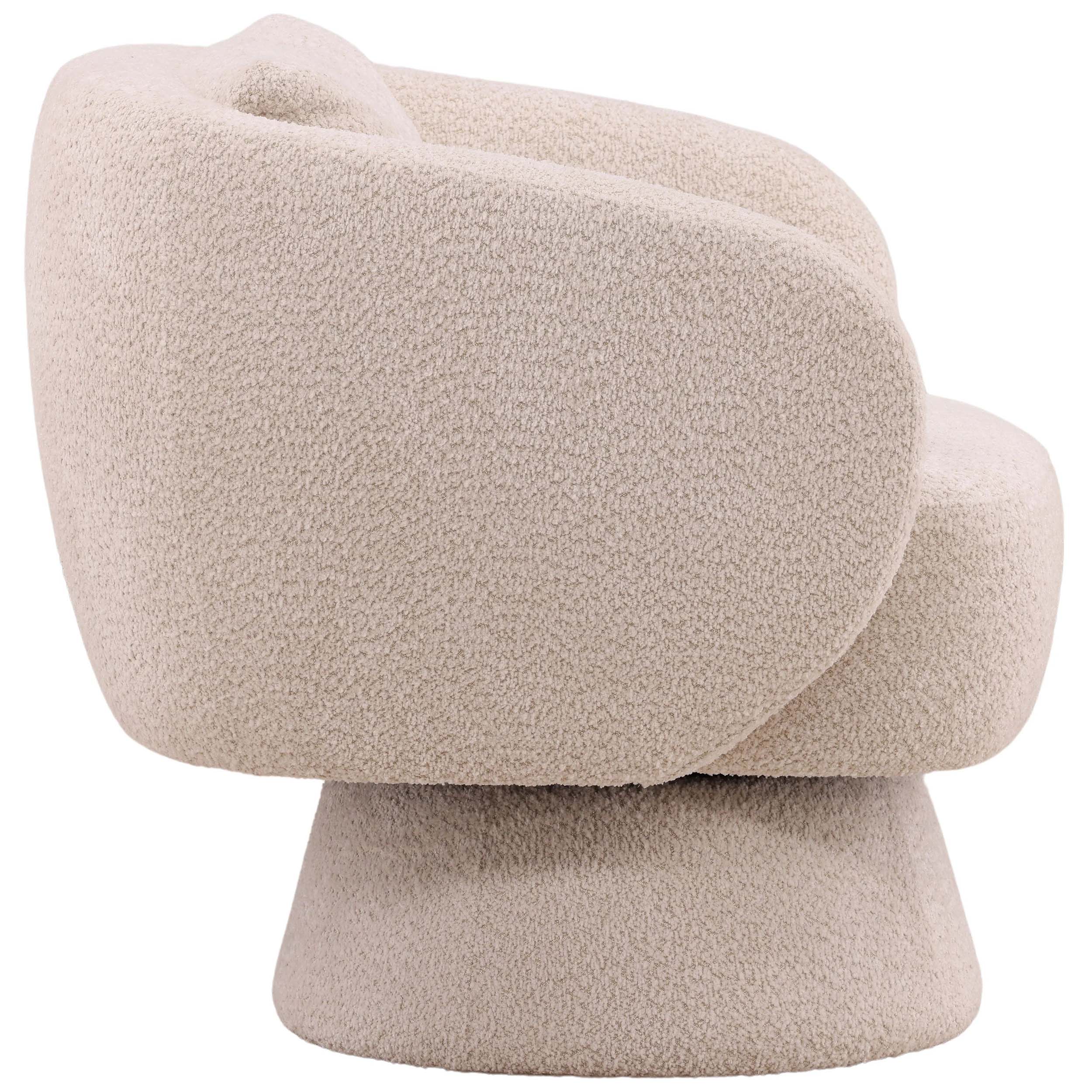 Mariam Swivel Chair, Cream - Image 3