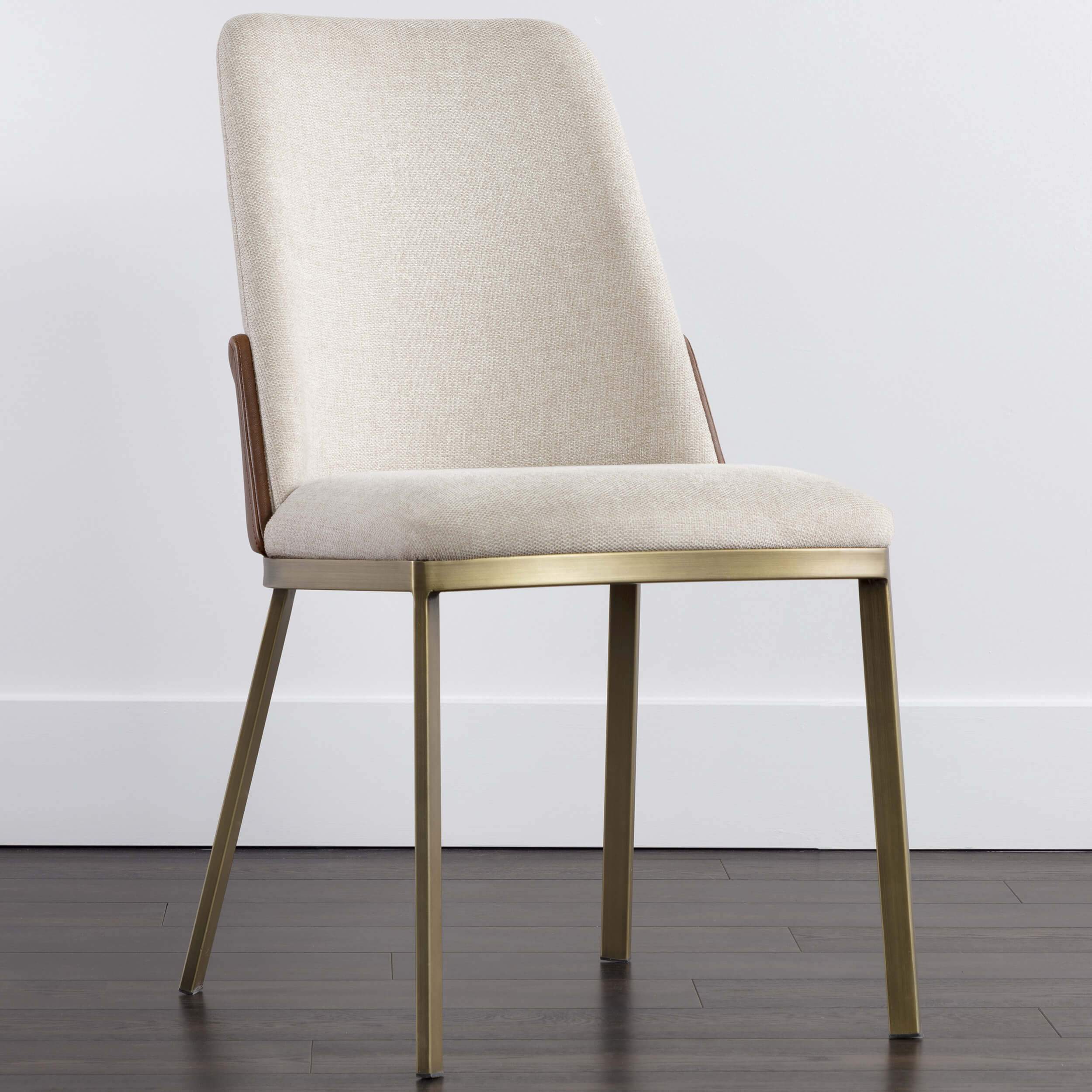 Marie Dining Chair, Belfast Oatmeal/Bravo Cognac, Set of 2 - Image 4