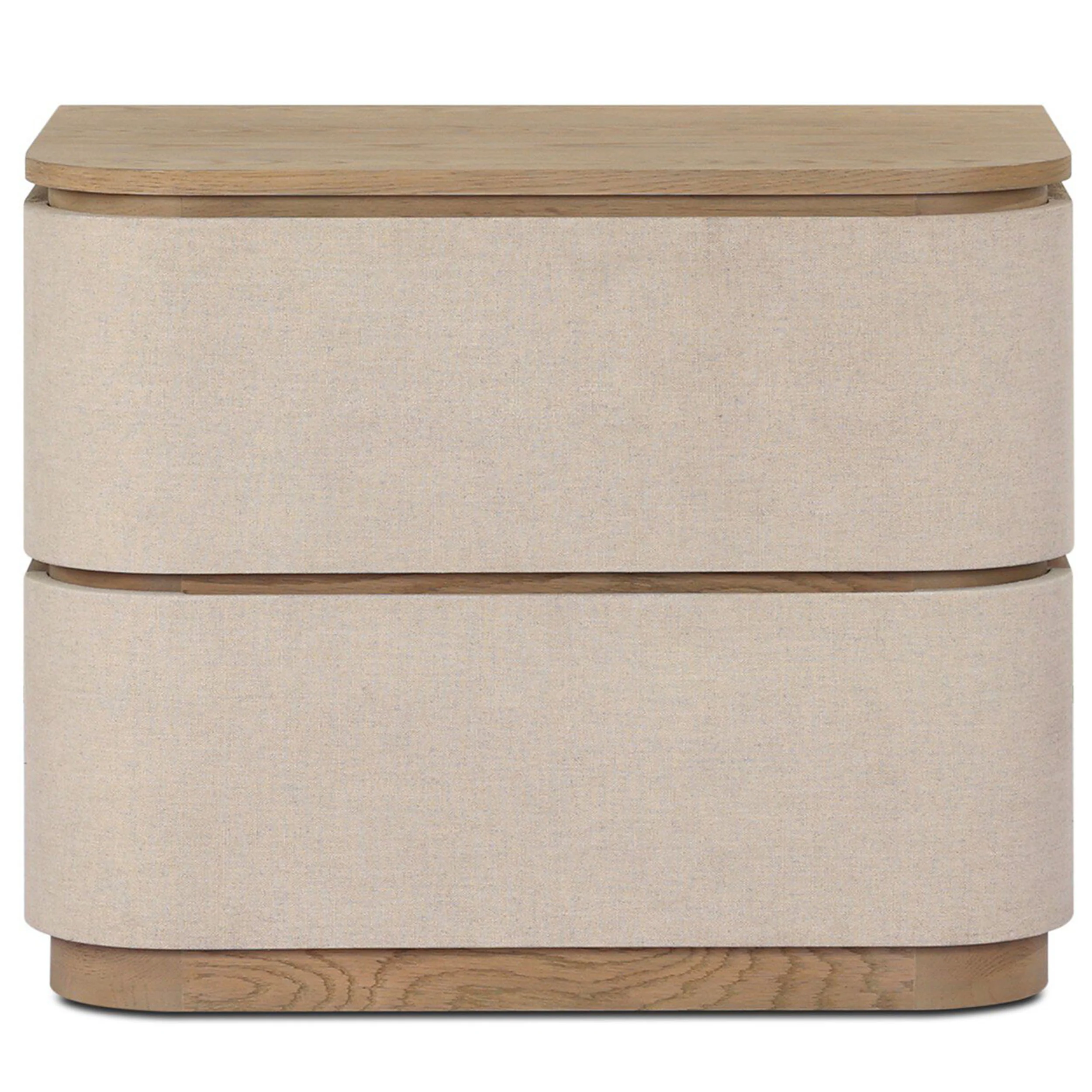Mariella Nightstand, Beige Painted Linen by Four Hands - Image 2