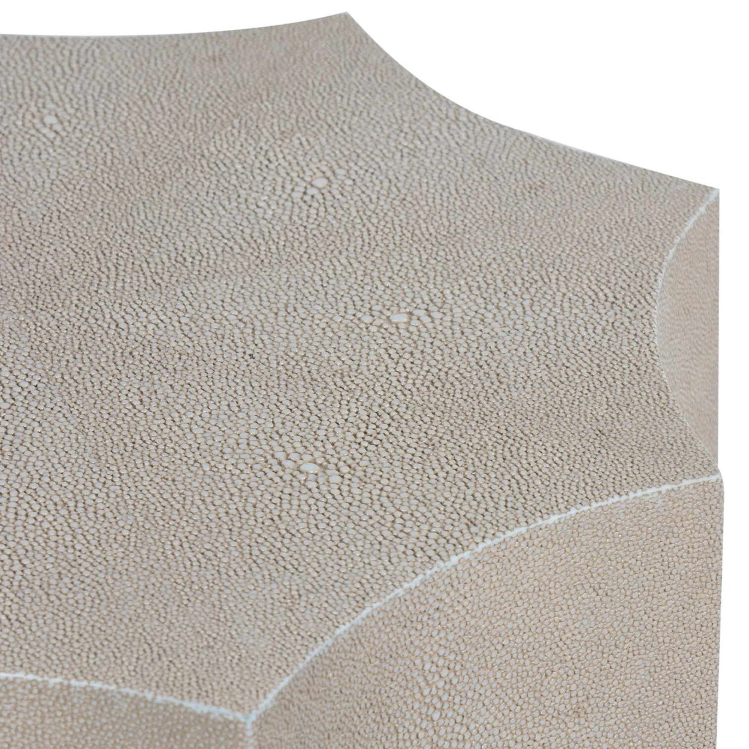 Marilyn Shagreen Side Table, Ivory - Image 2