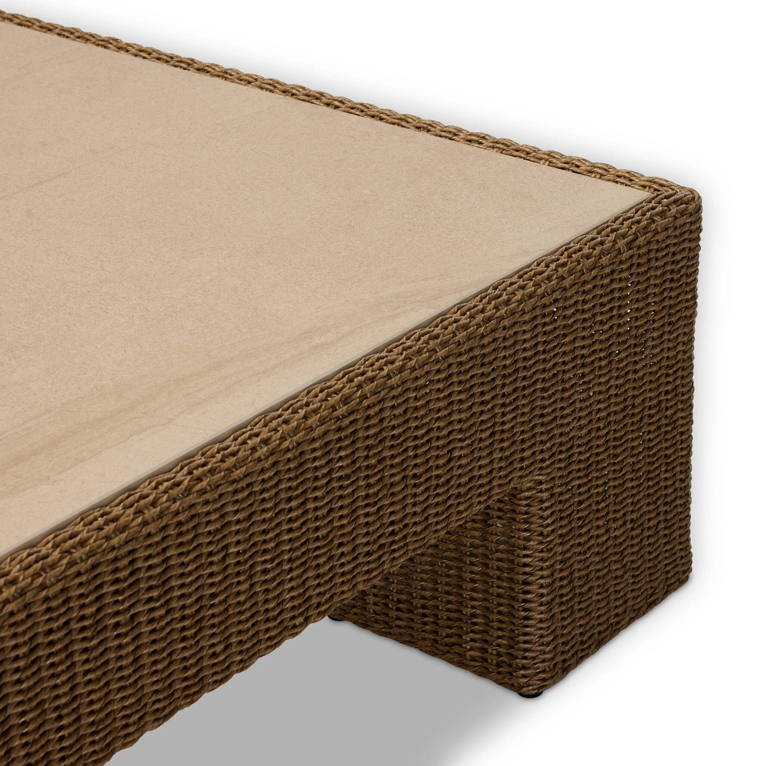 Maris Outdoor Coffee Table, Corso Beige by Four Hands - Image 4
