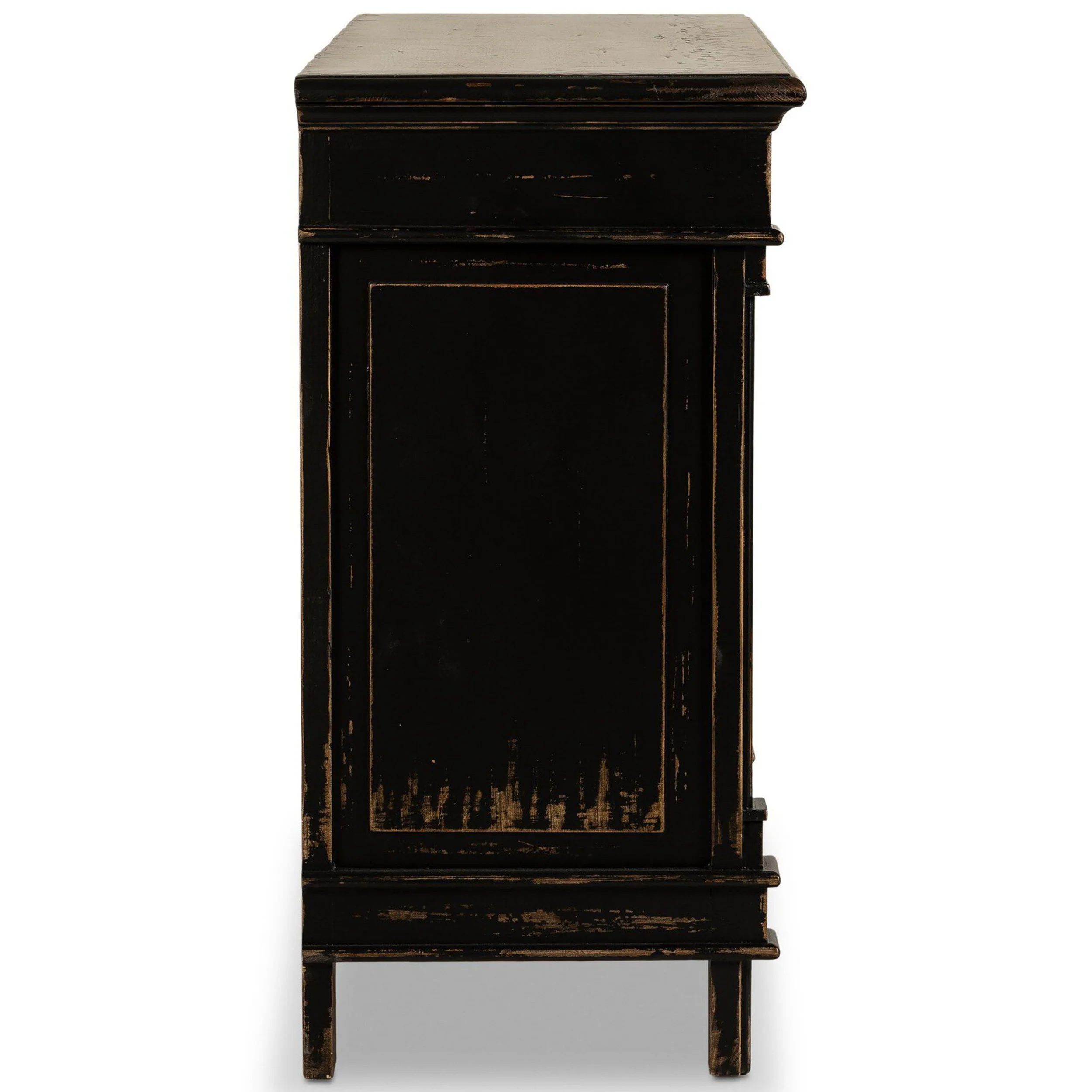 Marjorie 4 Door Sideboard, Distressed Black by Four Hands - Image 3