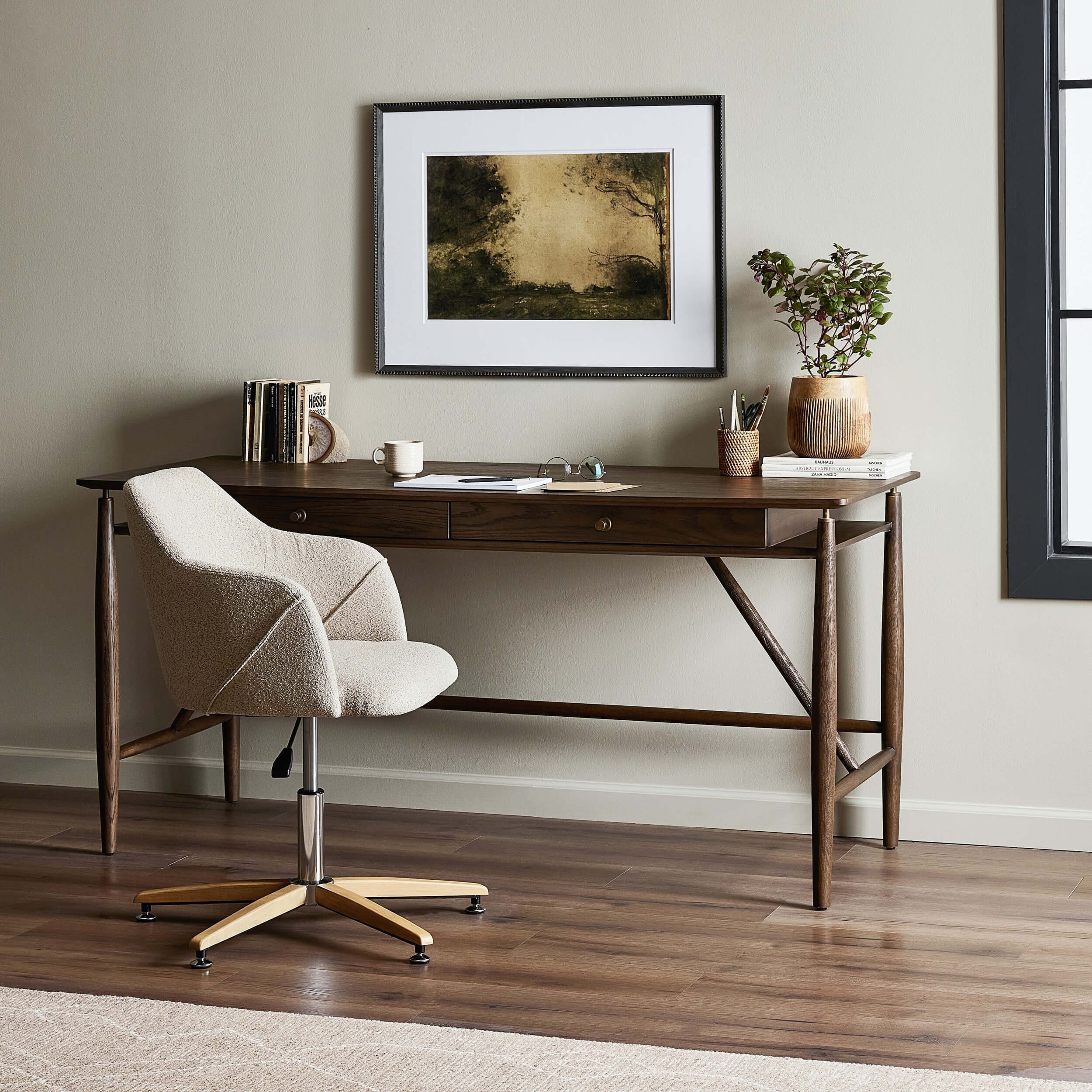 Markia Desk Aged Oak by Four Hands - Image 7