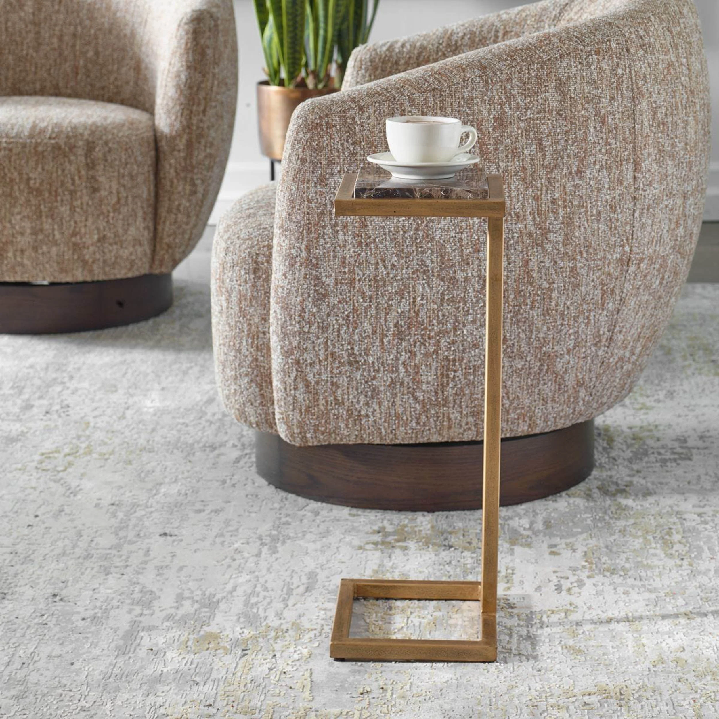 Marla Accent Table, Antiqued Gold - Image 5