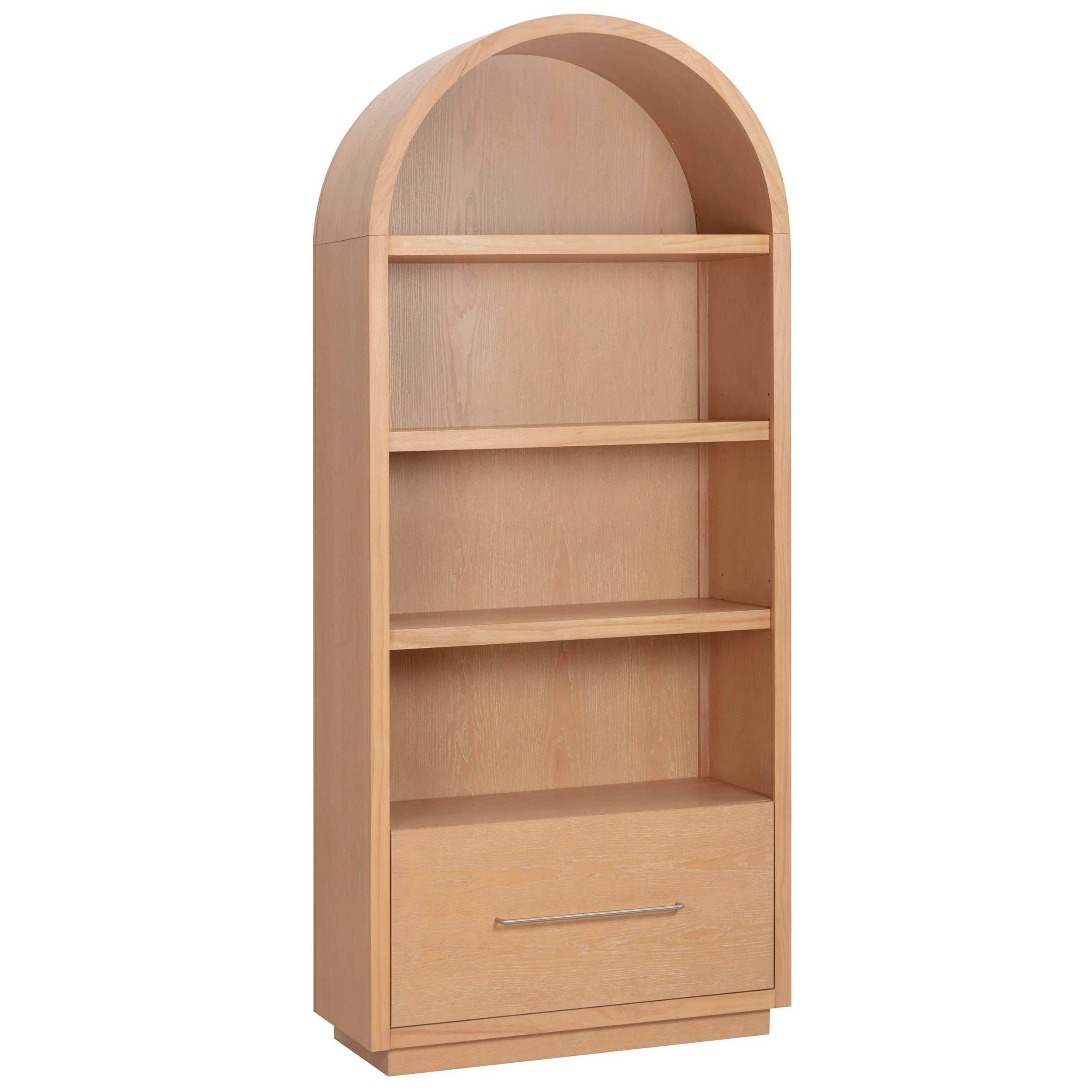 Marlow Bookcase w/ File Drawer, Natural