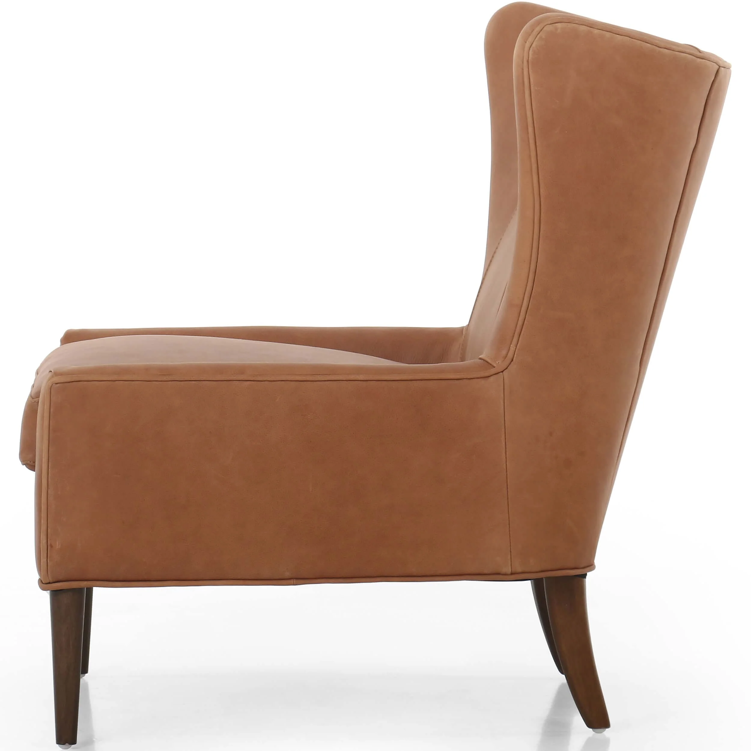 Marlow Leather Wing Chair, Palermo Cognac by Four Hands - Image 2