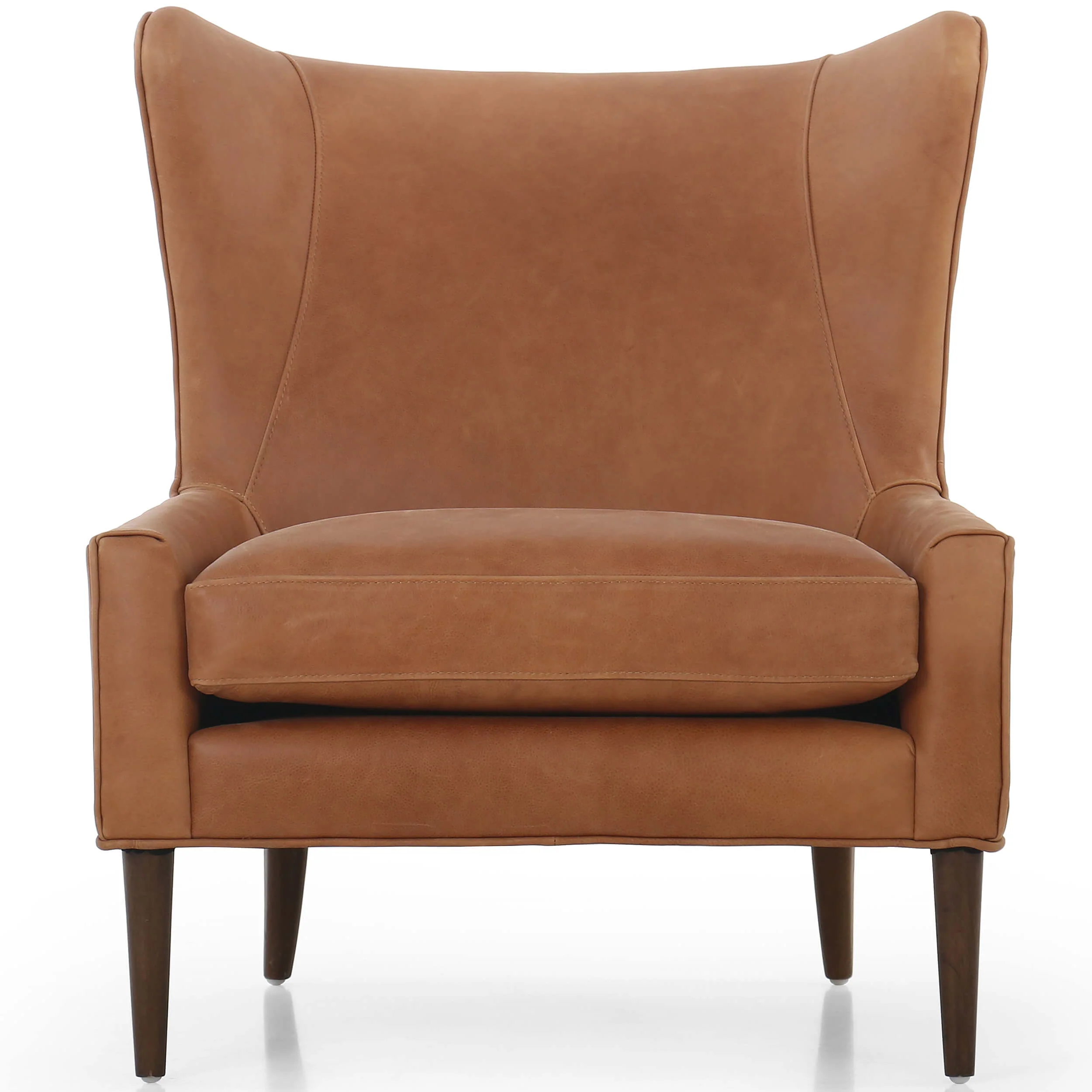 Marlow Leather Wing Chair, Palermo Cognac by Four Hands - Image 3