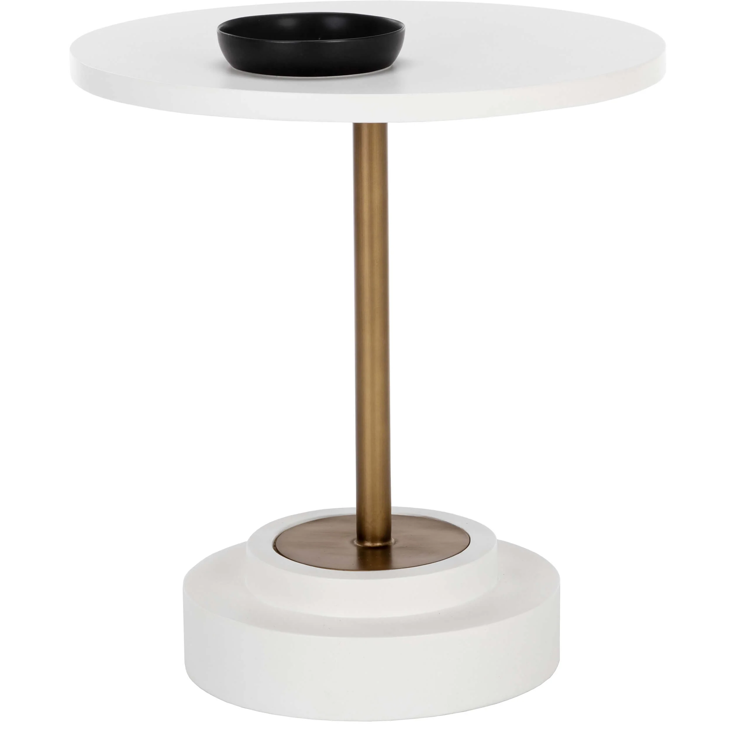 Marlowe 27.5" Round Bistro Table, White - Image 2