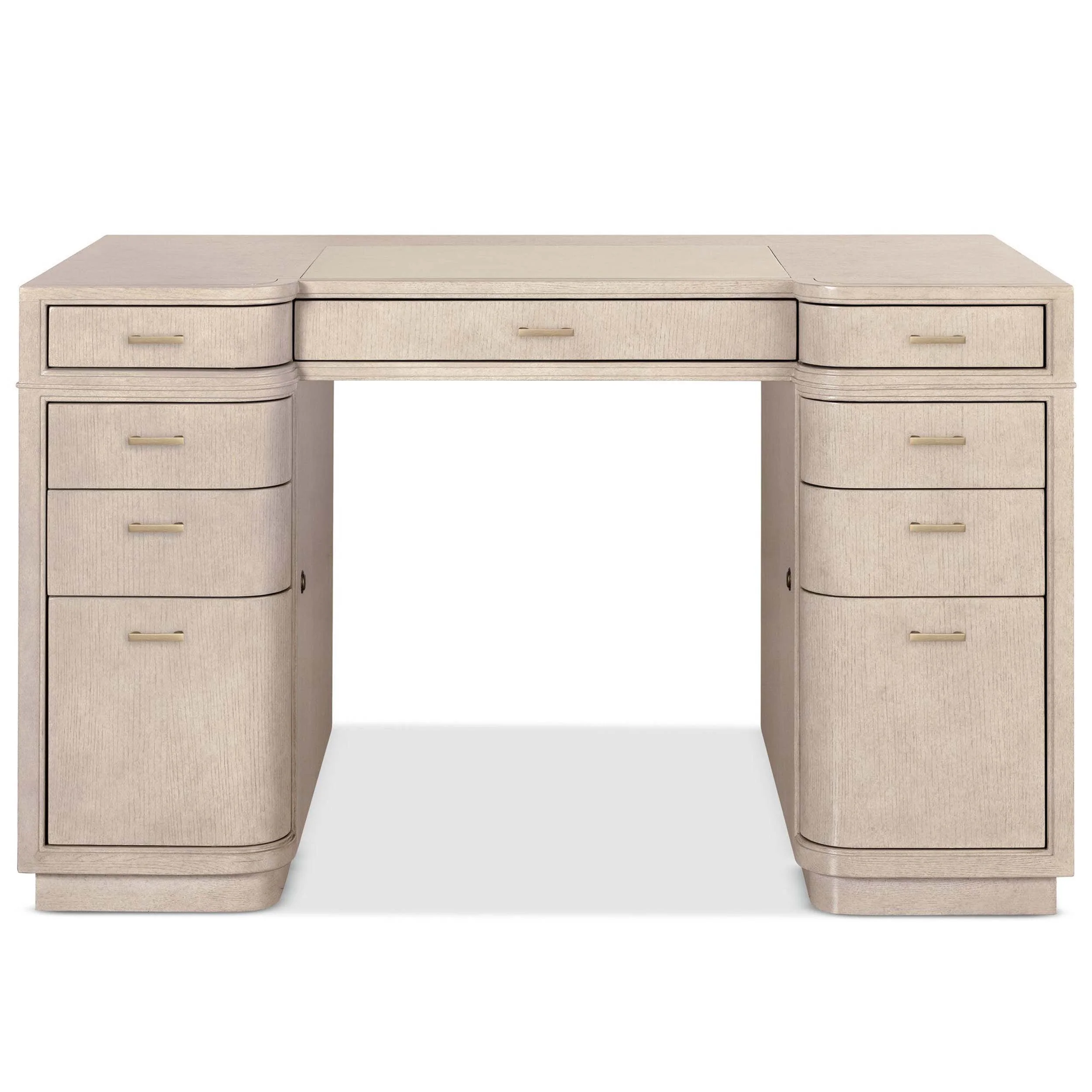 Marlowe Knee-Hole Desk, Limestone - Image 2