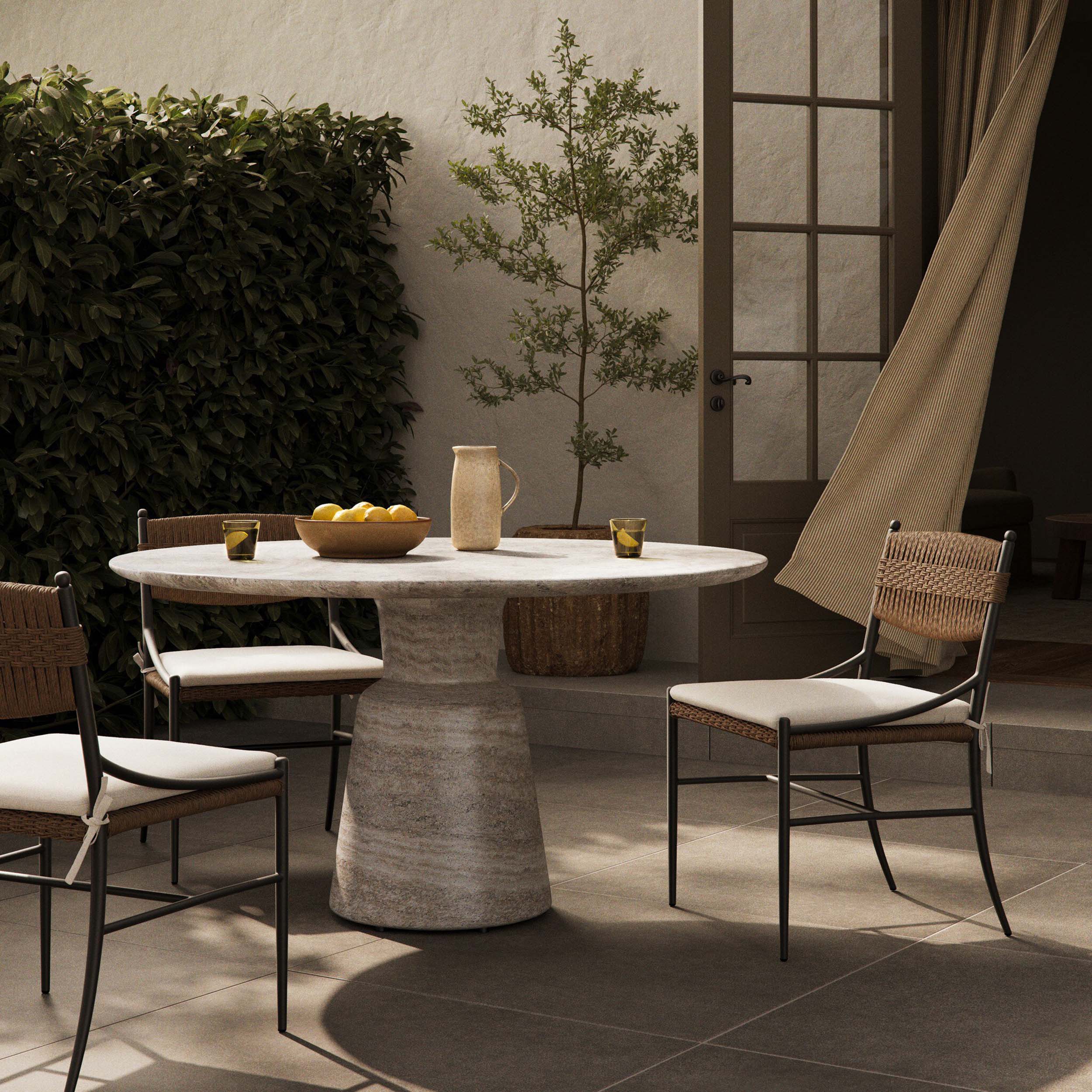 Marsh 55" Outdoor Dining Table, Sandy Grey by Amber Lewis x Four Hands - Image 5
