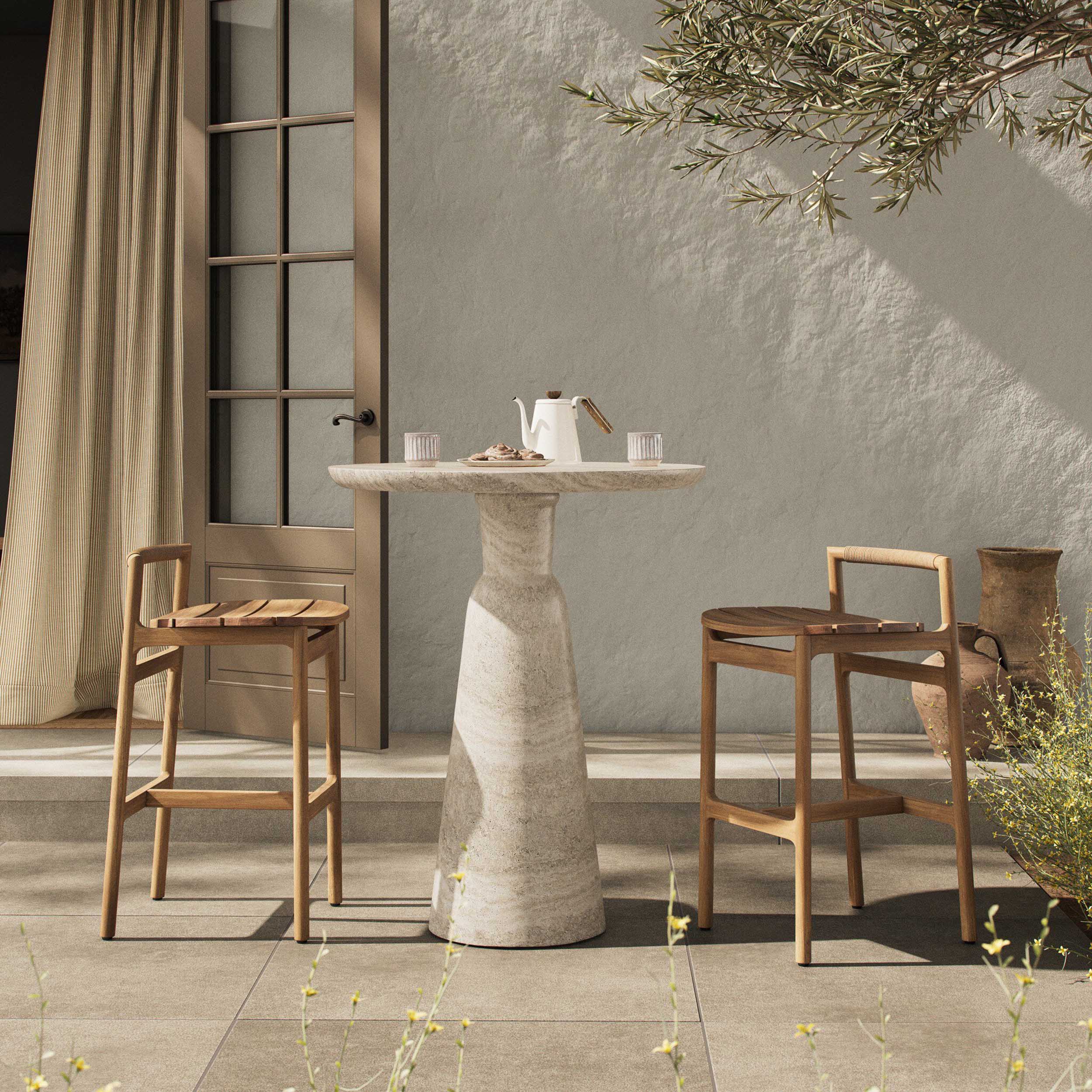 Marsh Outdoor Bar & Counter Table, Sandy Grey by Amber Lewis x Four Hands - Image 9