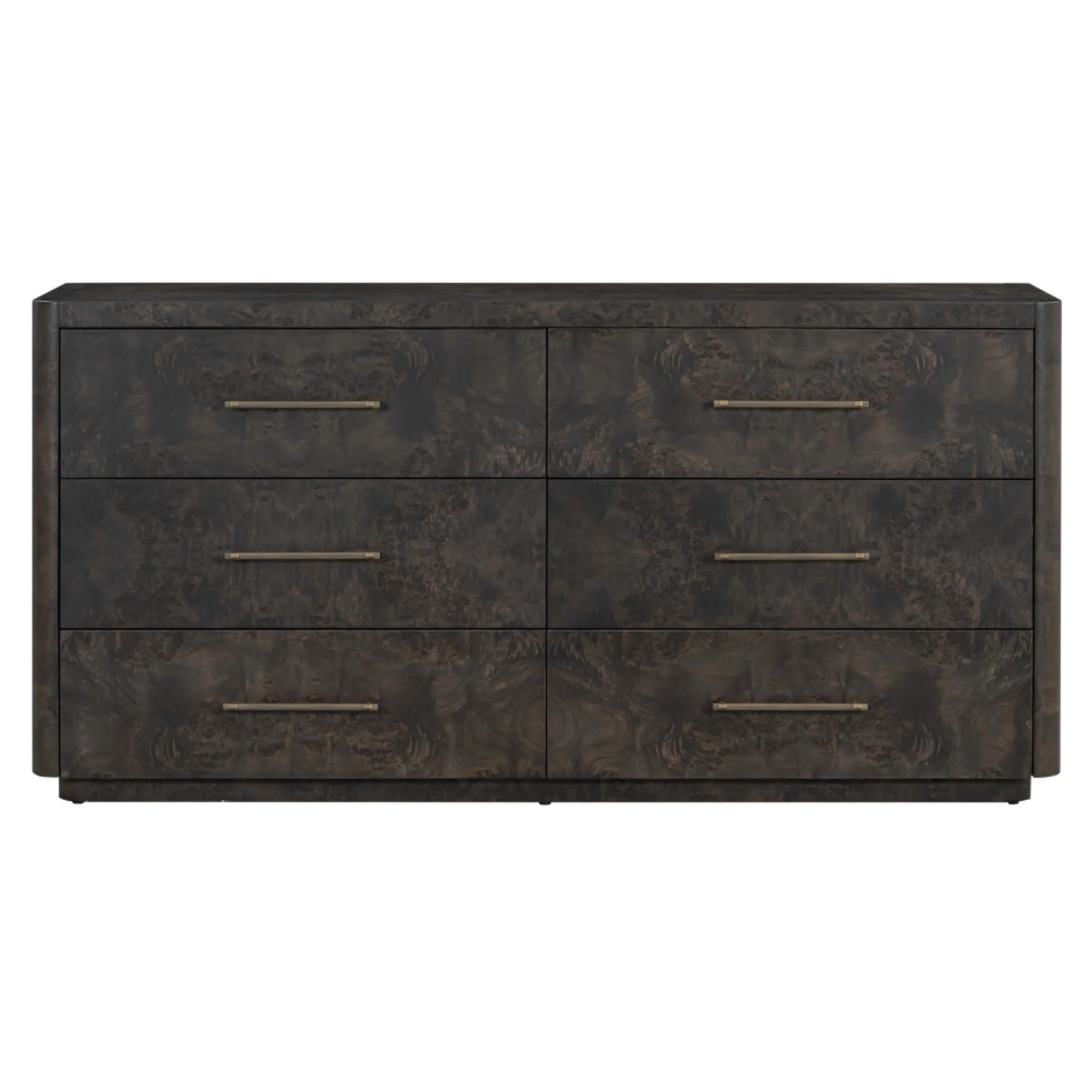 Marshall 6 Drawer Dresser, Chocolate Burl - Image 2