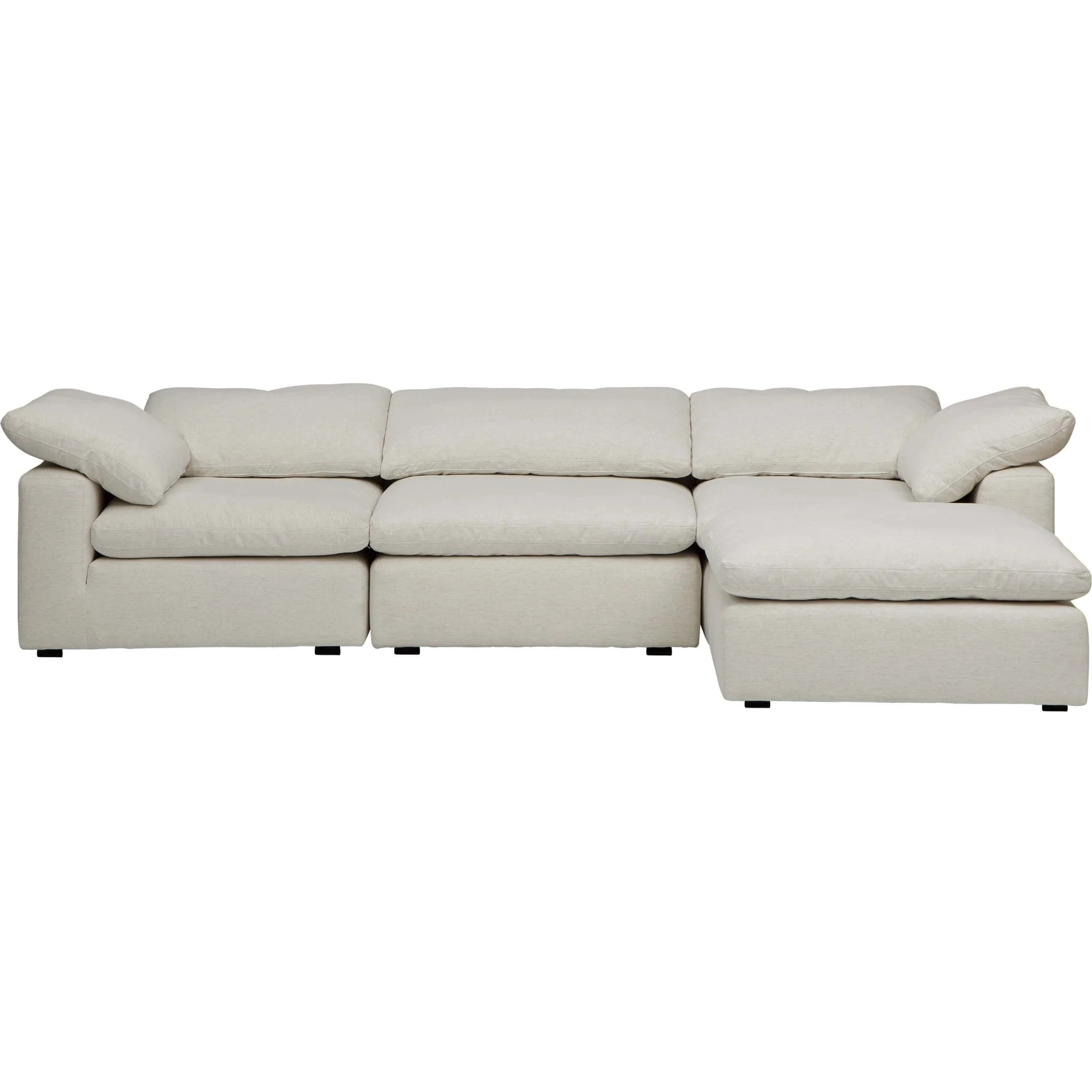 Mateo 4 Piece Modular Sectional, Nomad Snow - Image 4