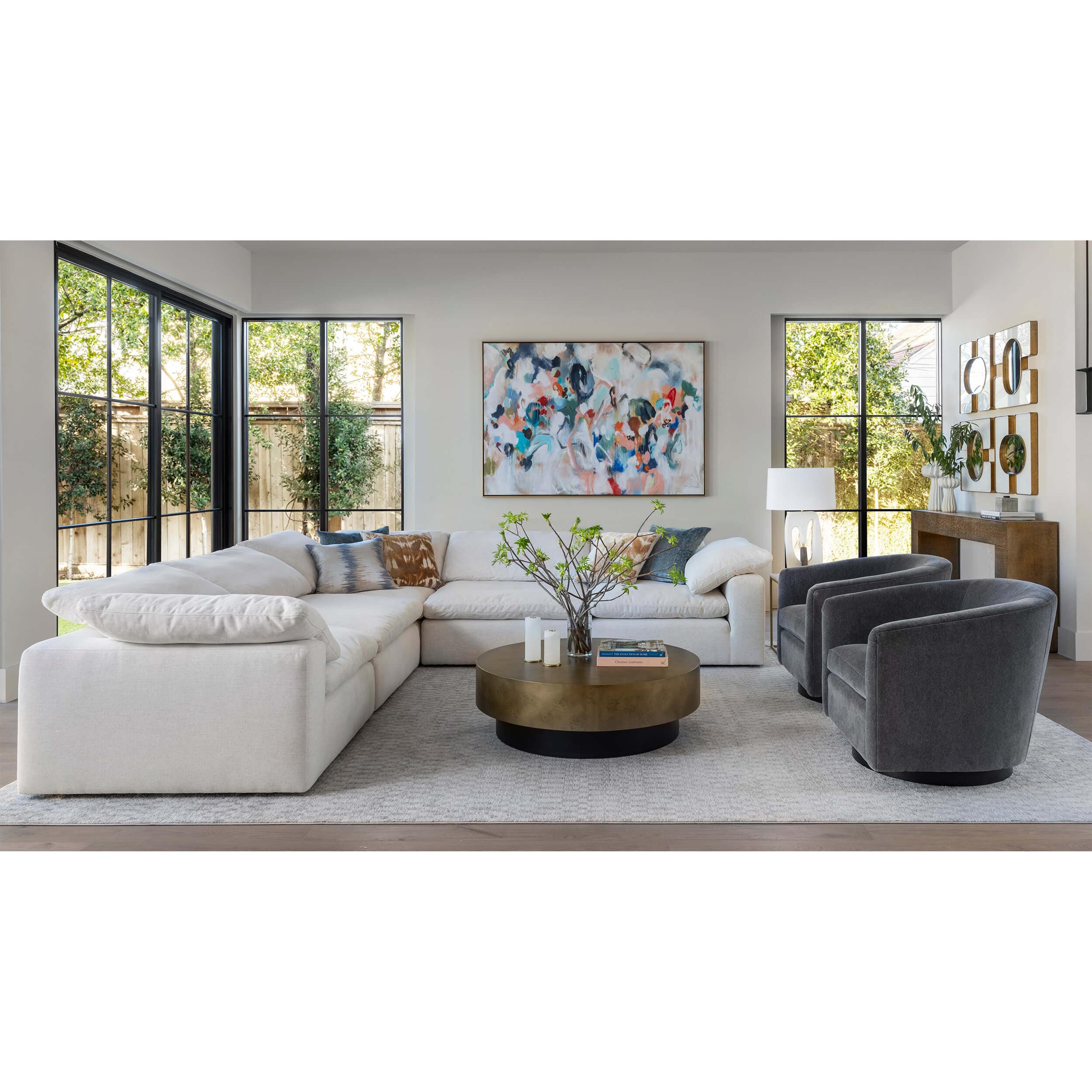 Mateo 5 Piece Modular Sectional, Nomad Snow - Image 7