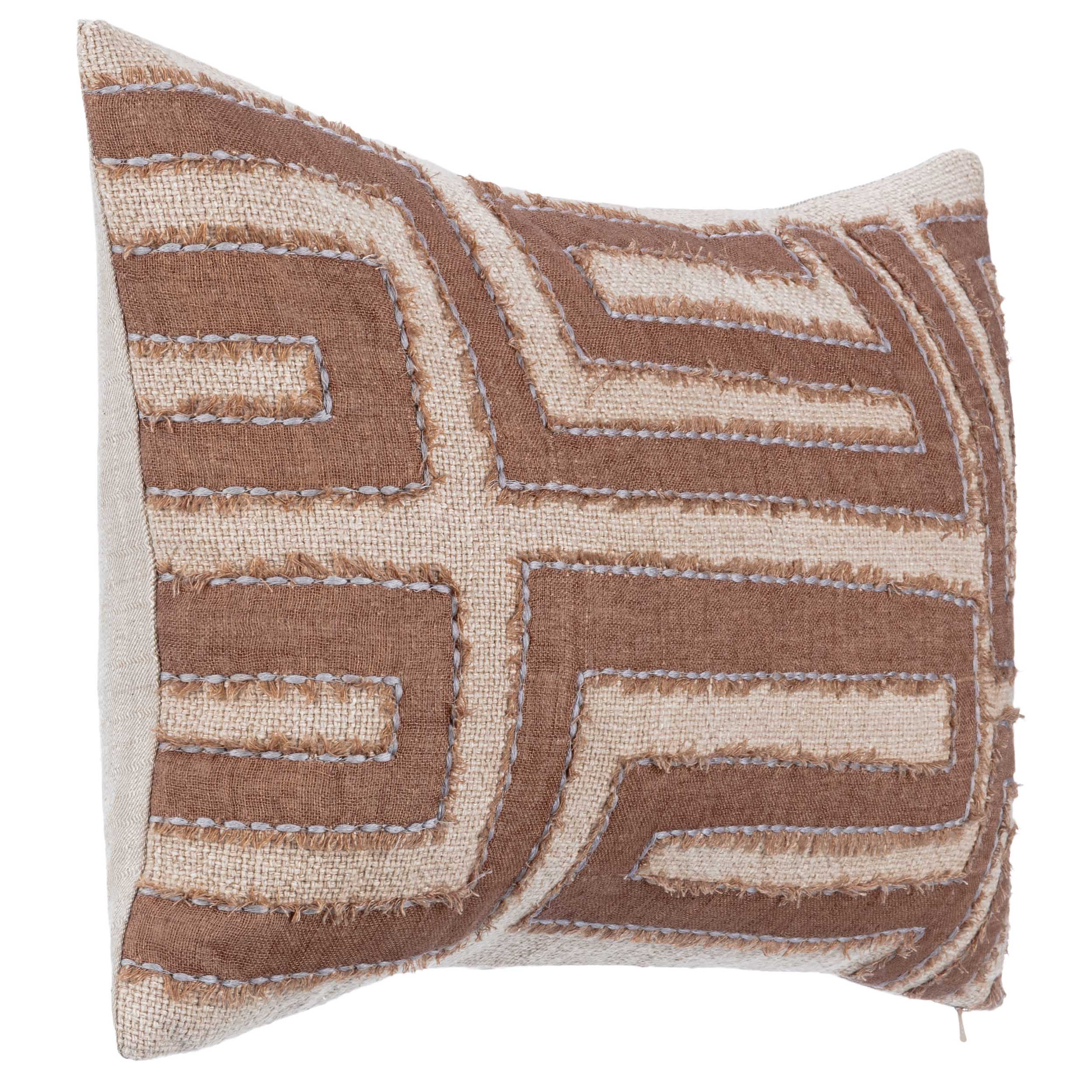 Mateo Lumbar Pillow, Sepia Brown/Natural - Image 2