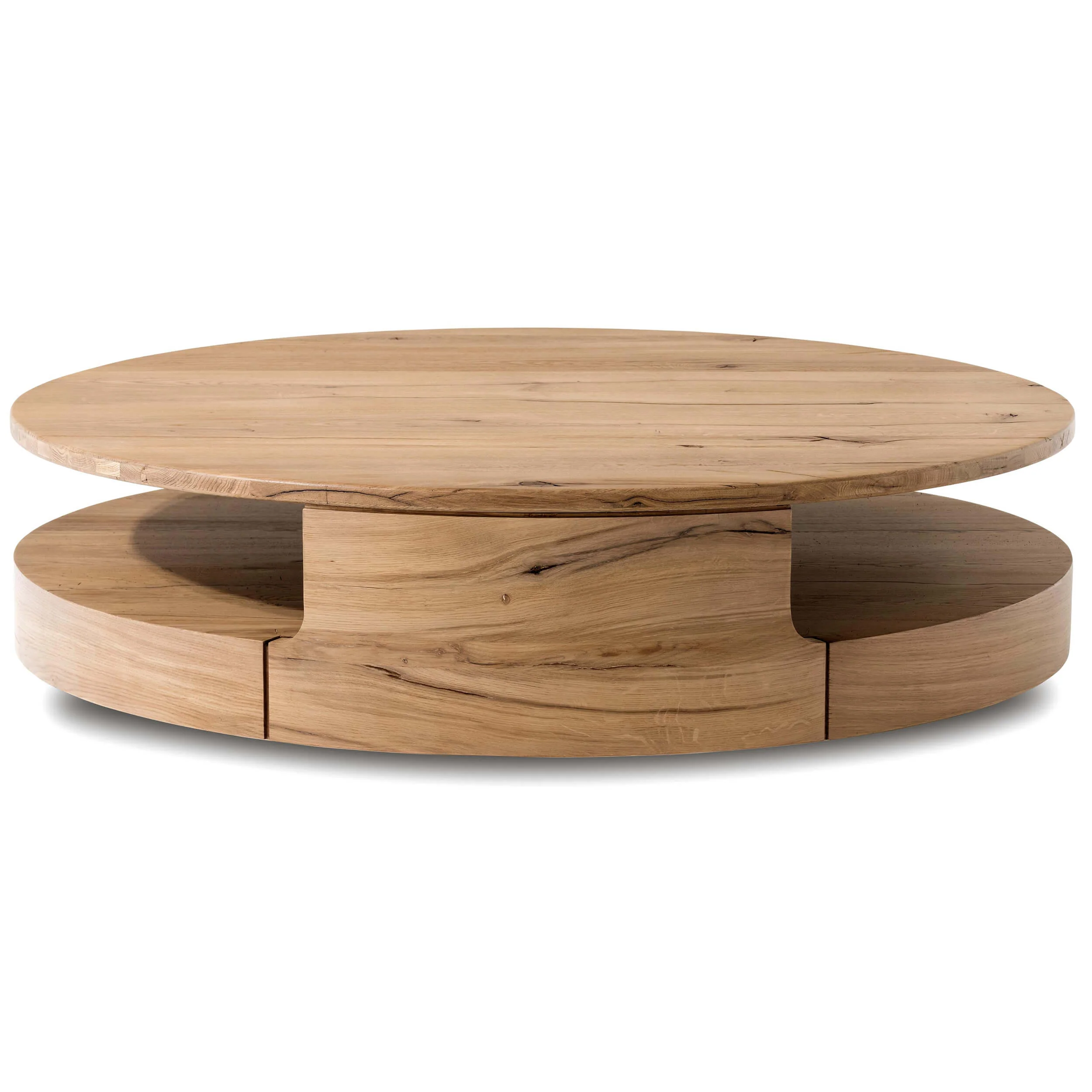 Matheus Round Coffee Table, Natural by Four Hands - Image 2