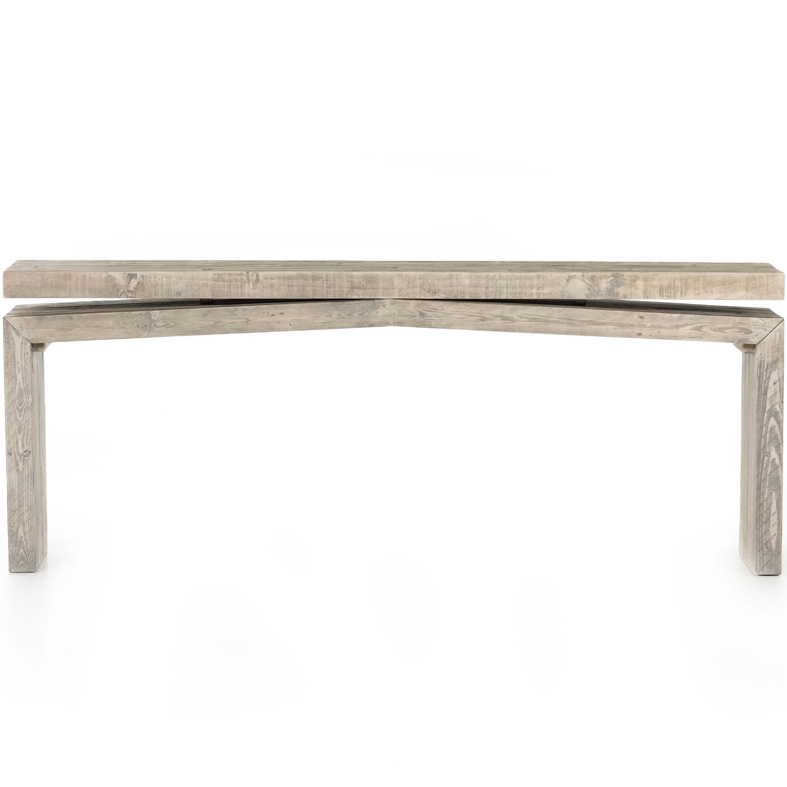 Matthes Reclaimed Pine Console Table, Weathered Wheat by Four Hands - Image 3