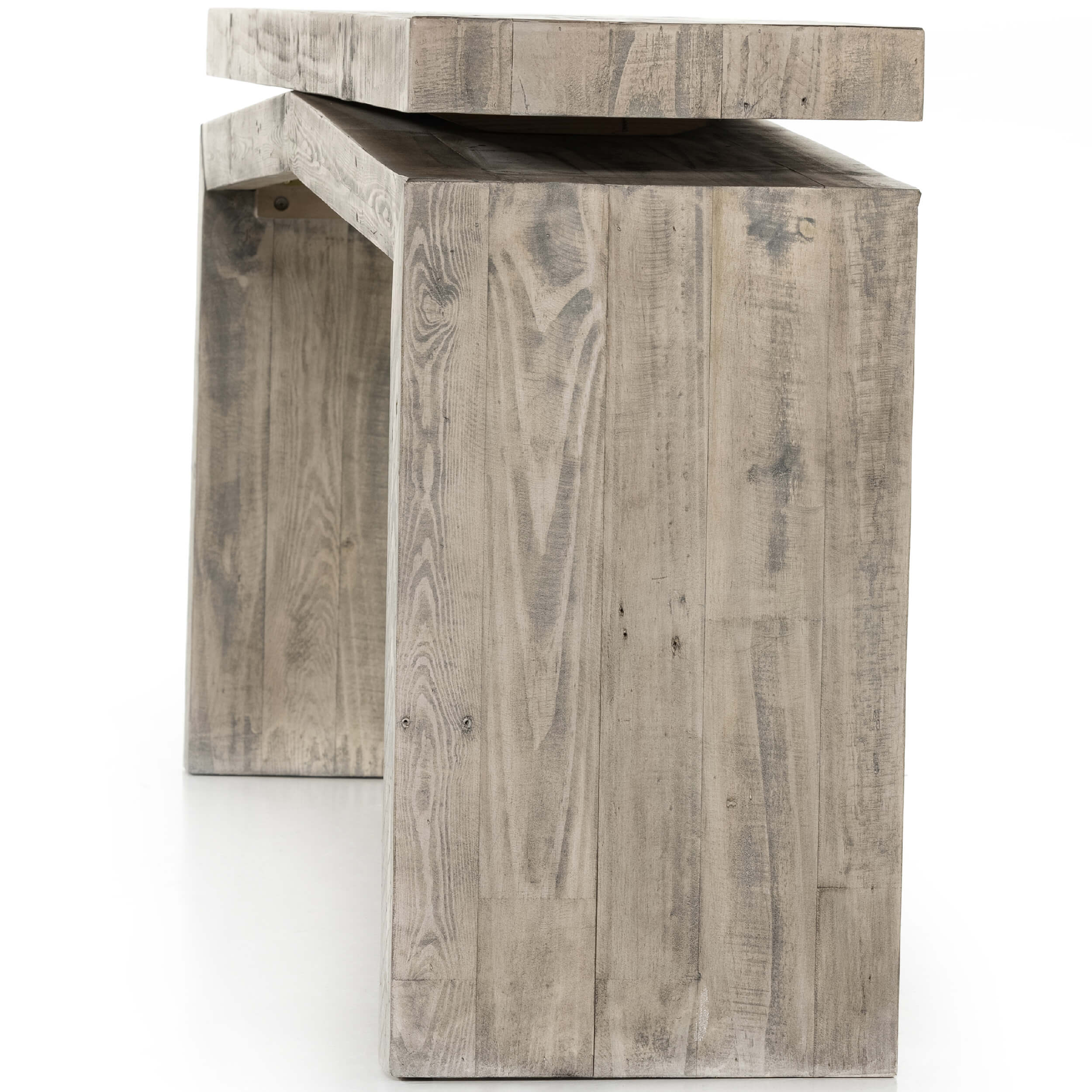 Matthes Reclaimed Pine Console Table, Weathered Wheat by Four Hands - Image 4