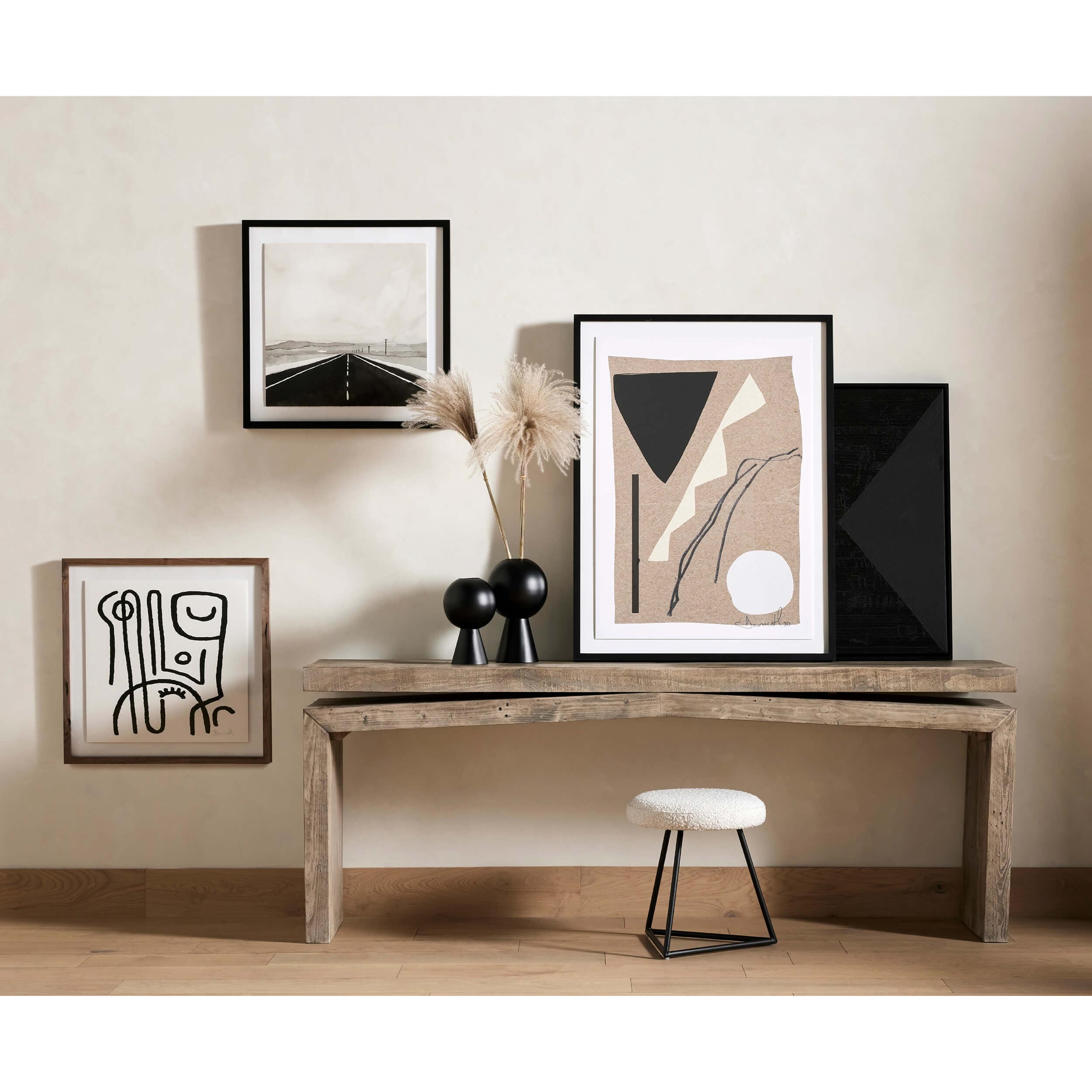 Matthes Reclaimed Pine Console Table, Weathered Wheat by Four Hands - Image 5
