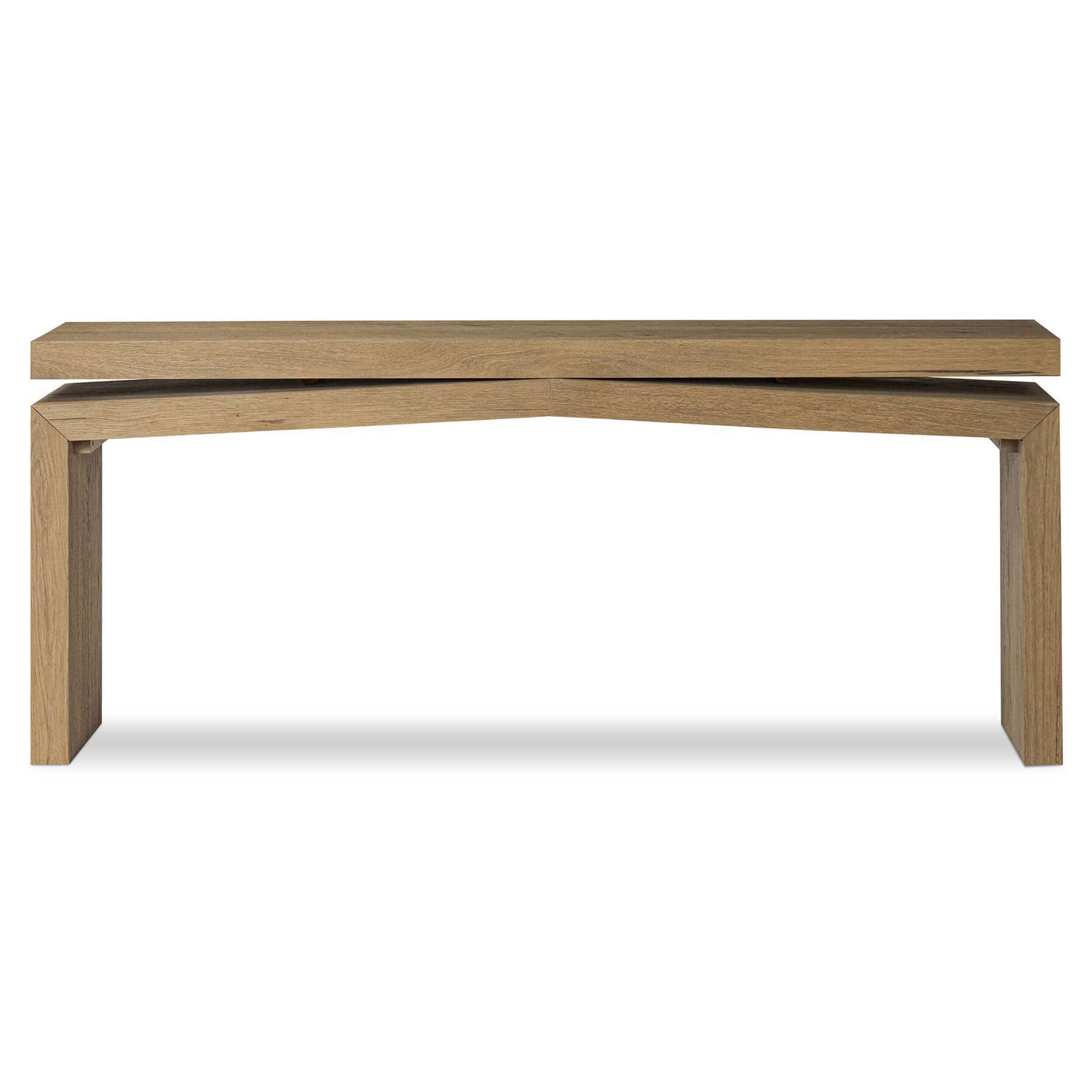 Matthes Console Table, Worn Oak by Four Hands - Image 2