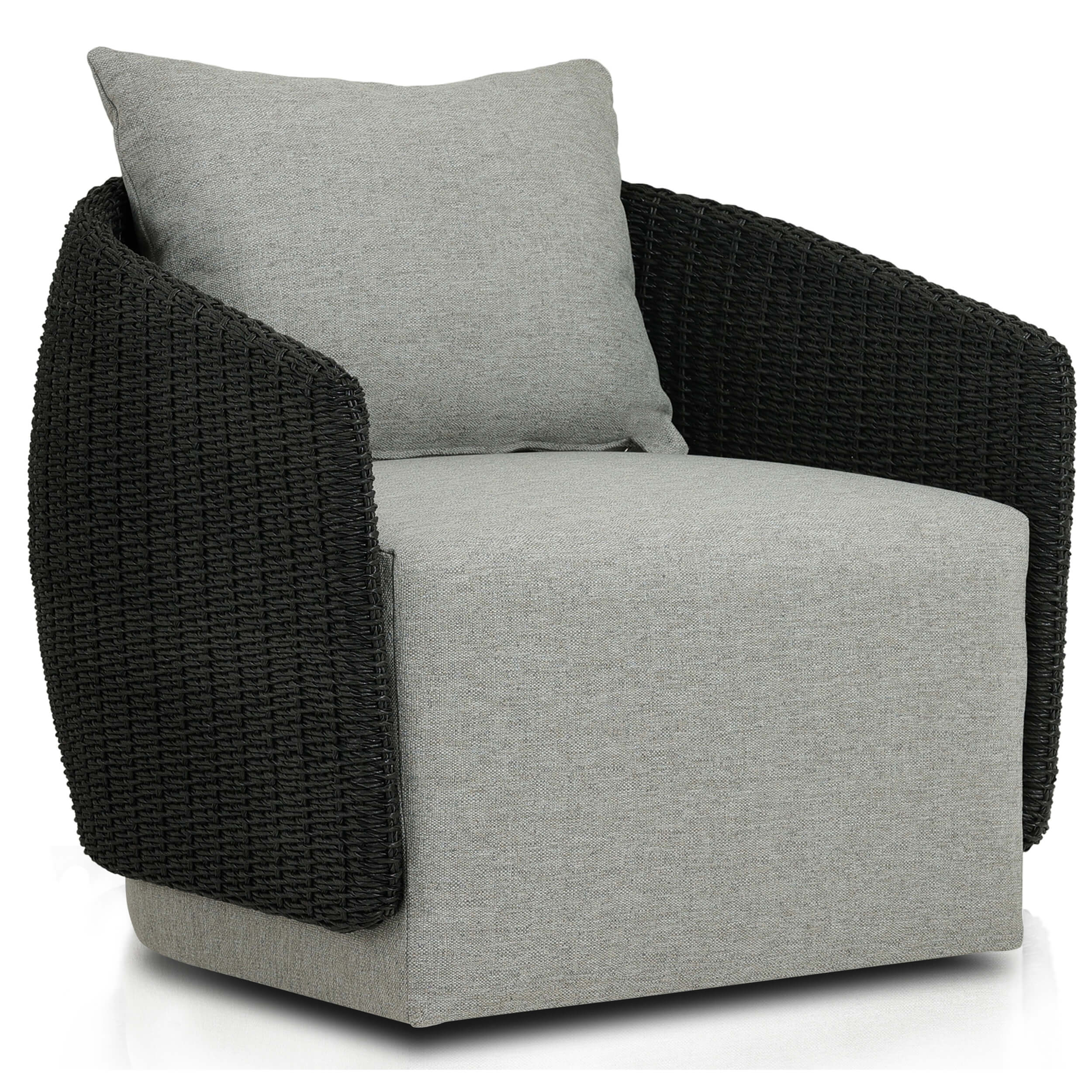 Maven Outdoor Swivel Chair, Faux Black by Four Hands