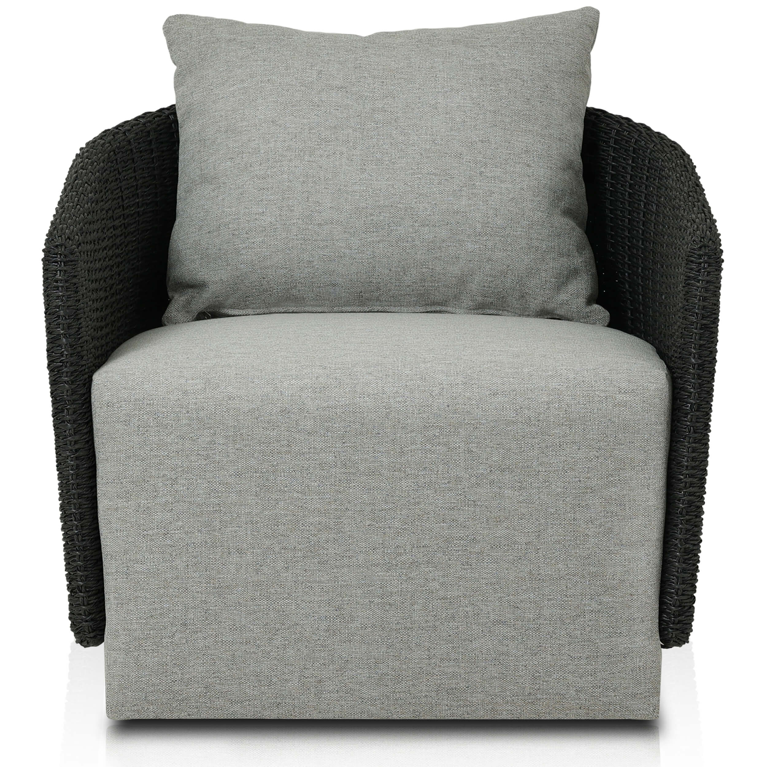 Maven Outdoor Swivel Chair, Faux Black by Four Hands - Image 3