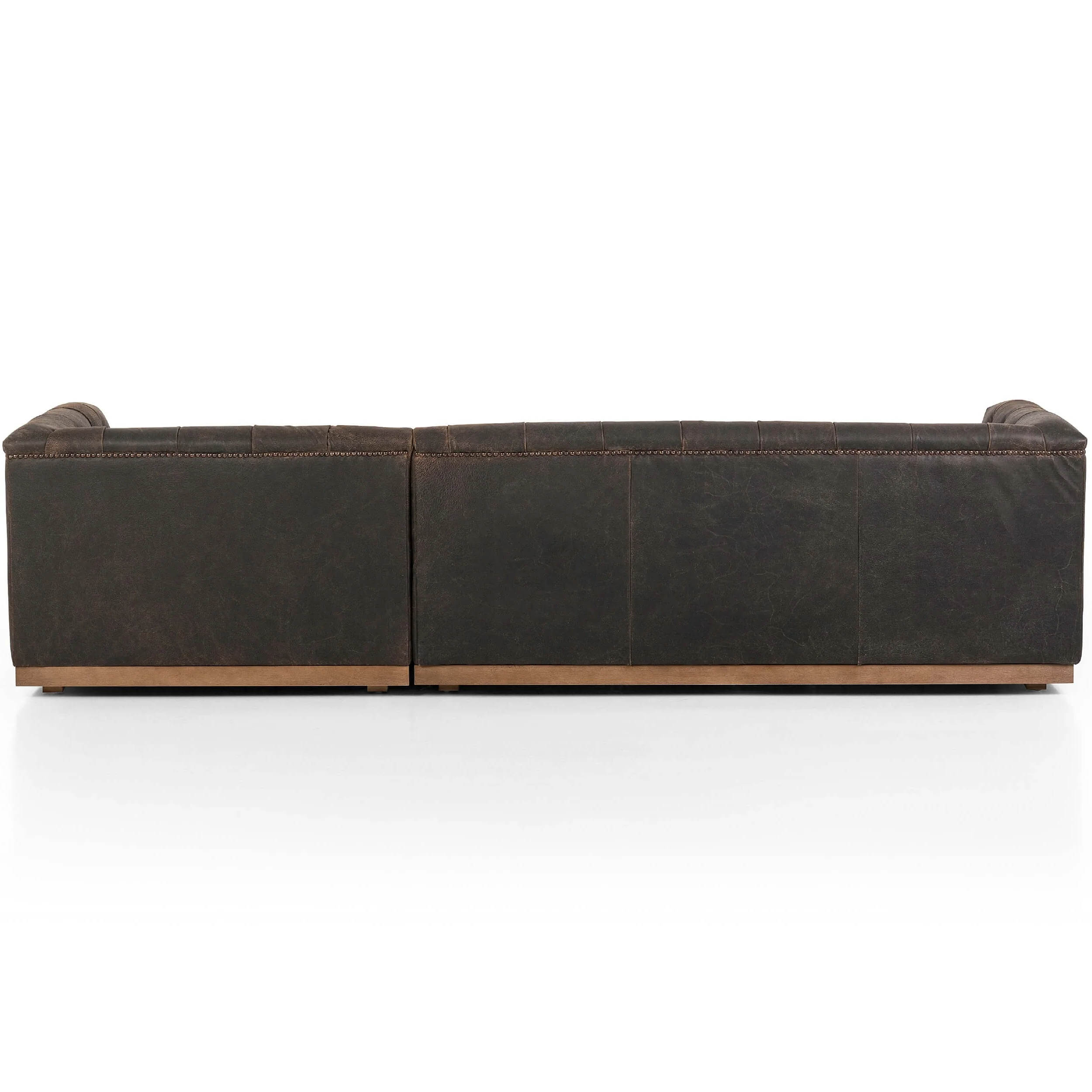 Maxx 2 Piece Leather Sectional, Destroyed Black by Four Hands - Image 9