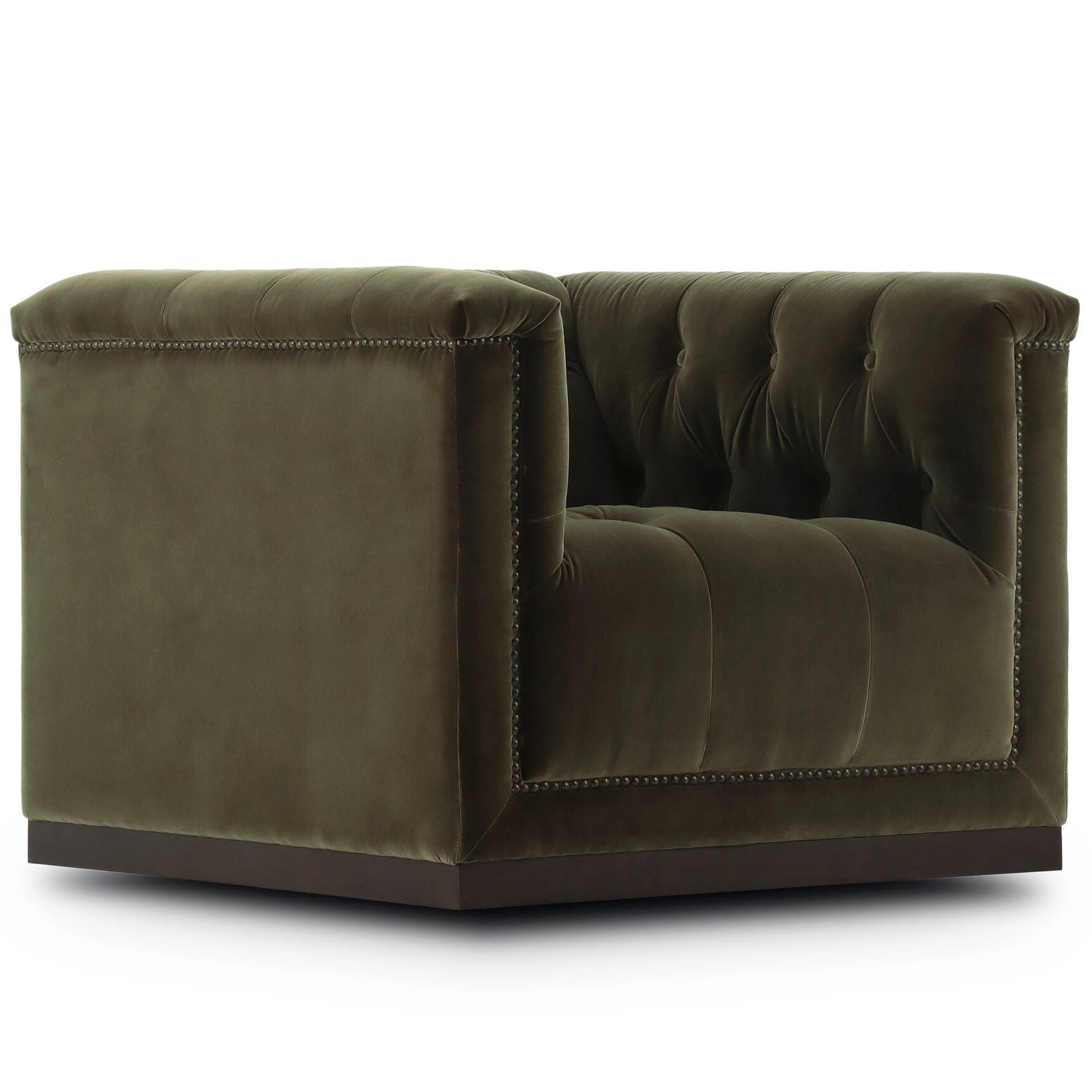 Maxx Swivel Chair, Surrey Olive by Four Hands