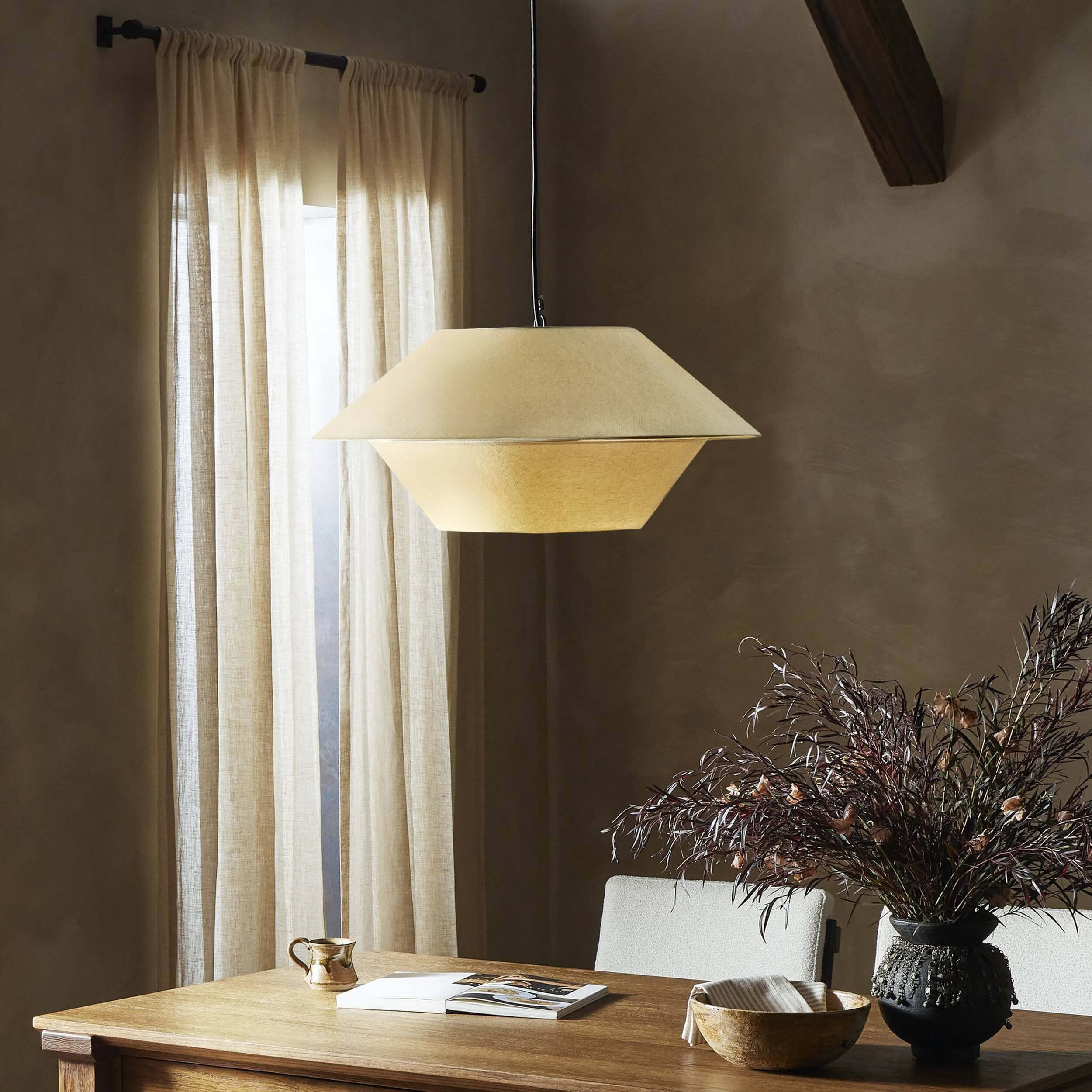 Mccarthy Pendant, Beige Linen by Four Hands - Image 5