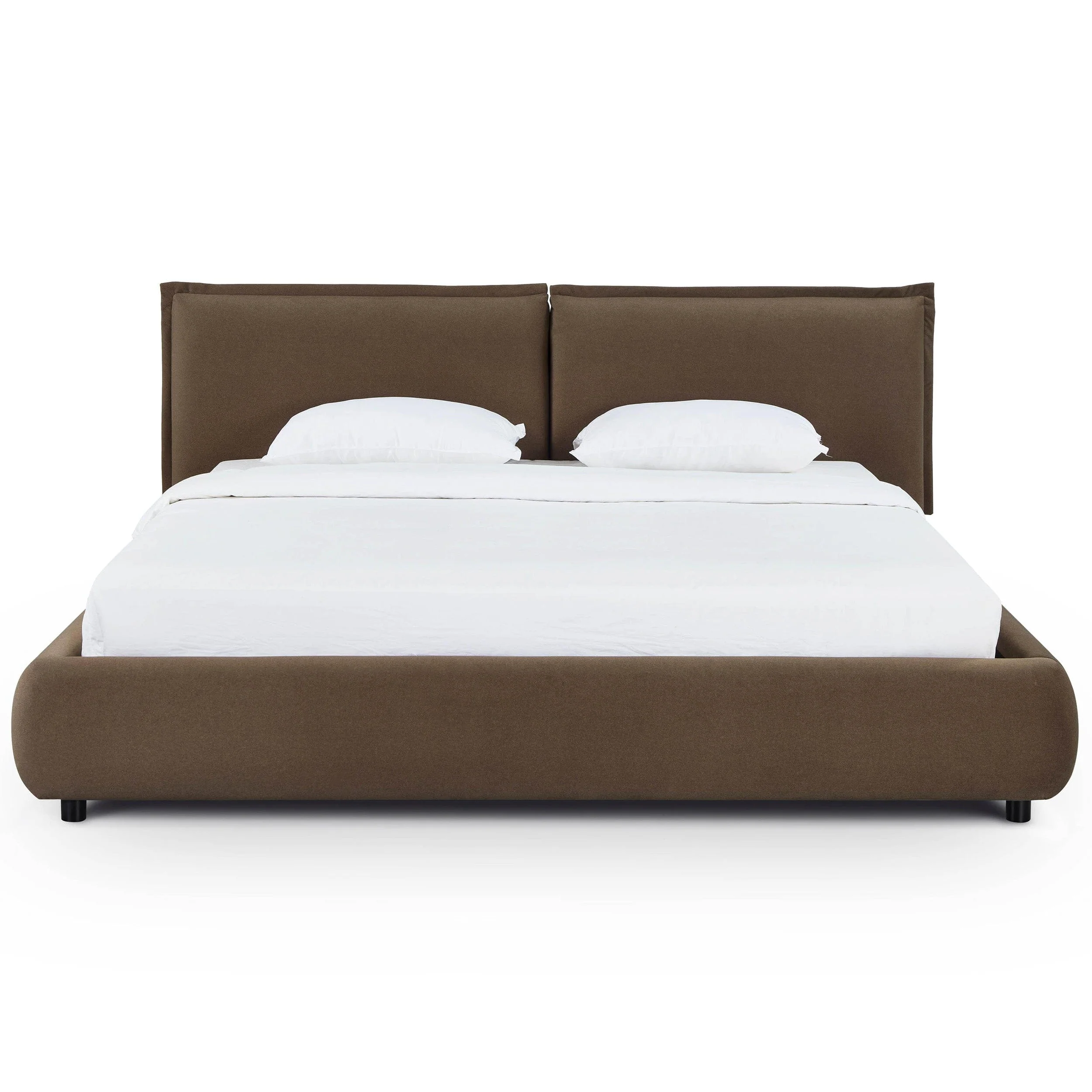 Mel Faux Mohair Velvet Bed, Brown - Image 7