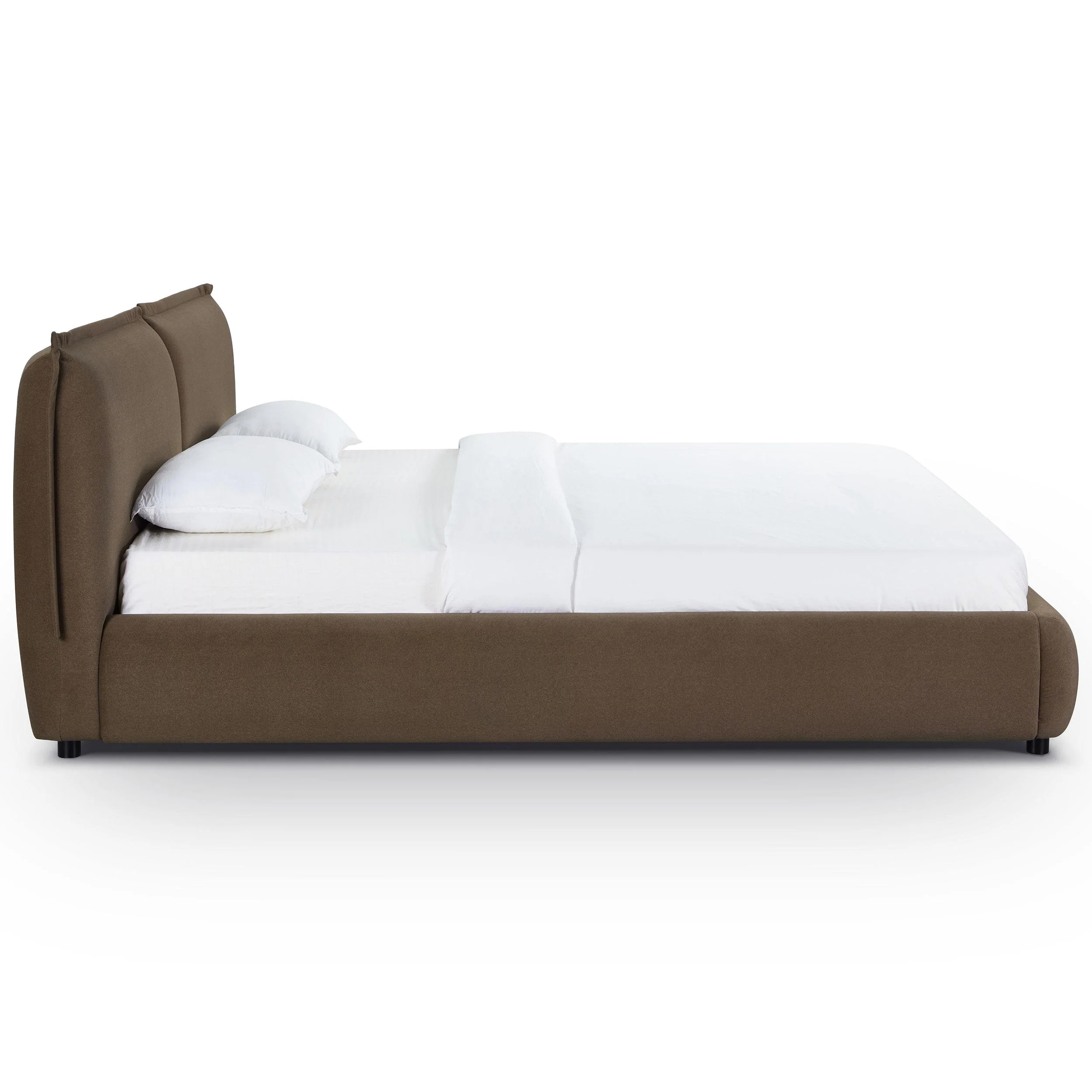 Mel Faux Mohair Velvet Bed, Brown - Image 8