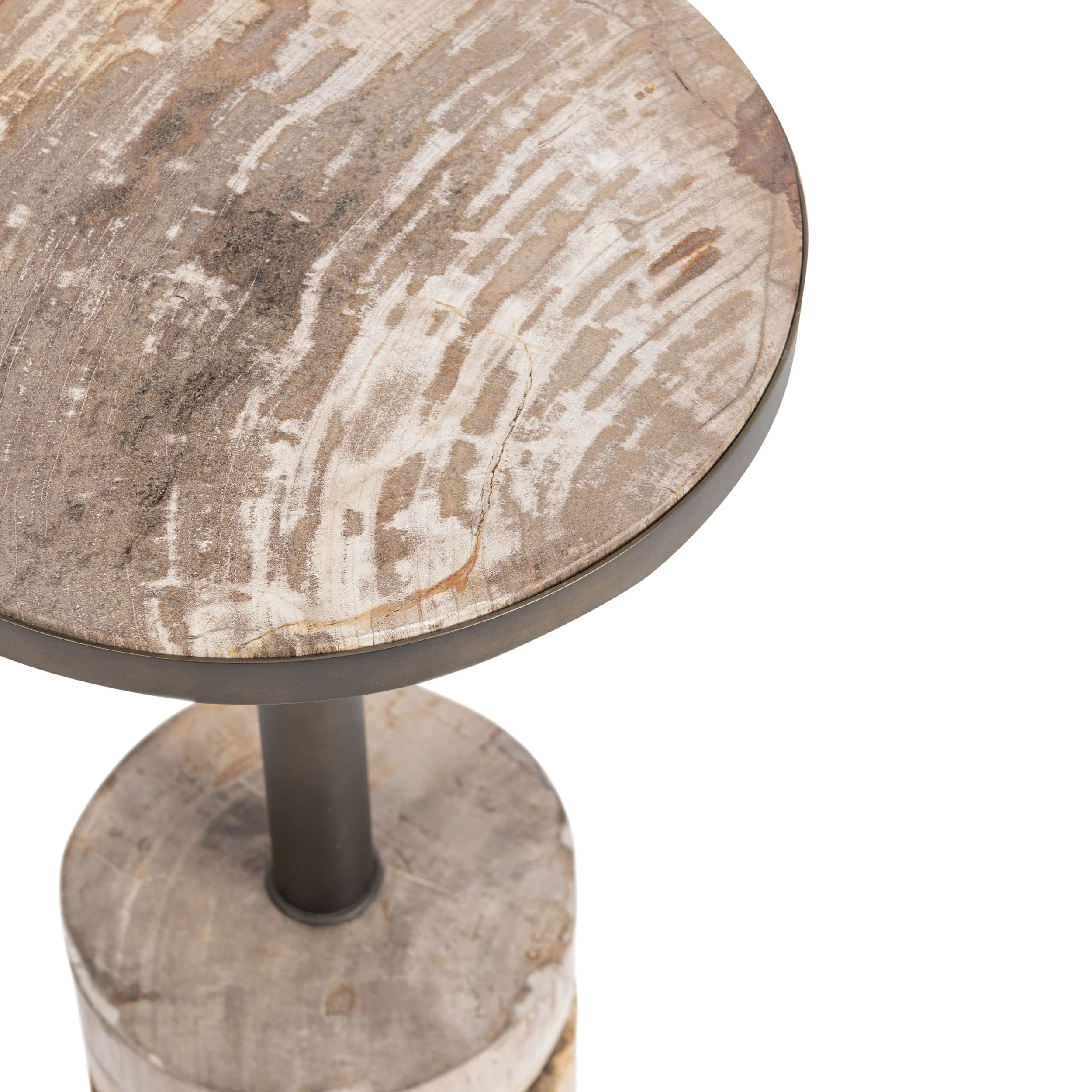 Melia Round Accent Table, Sepia Vein - Image 2