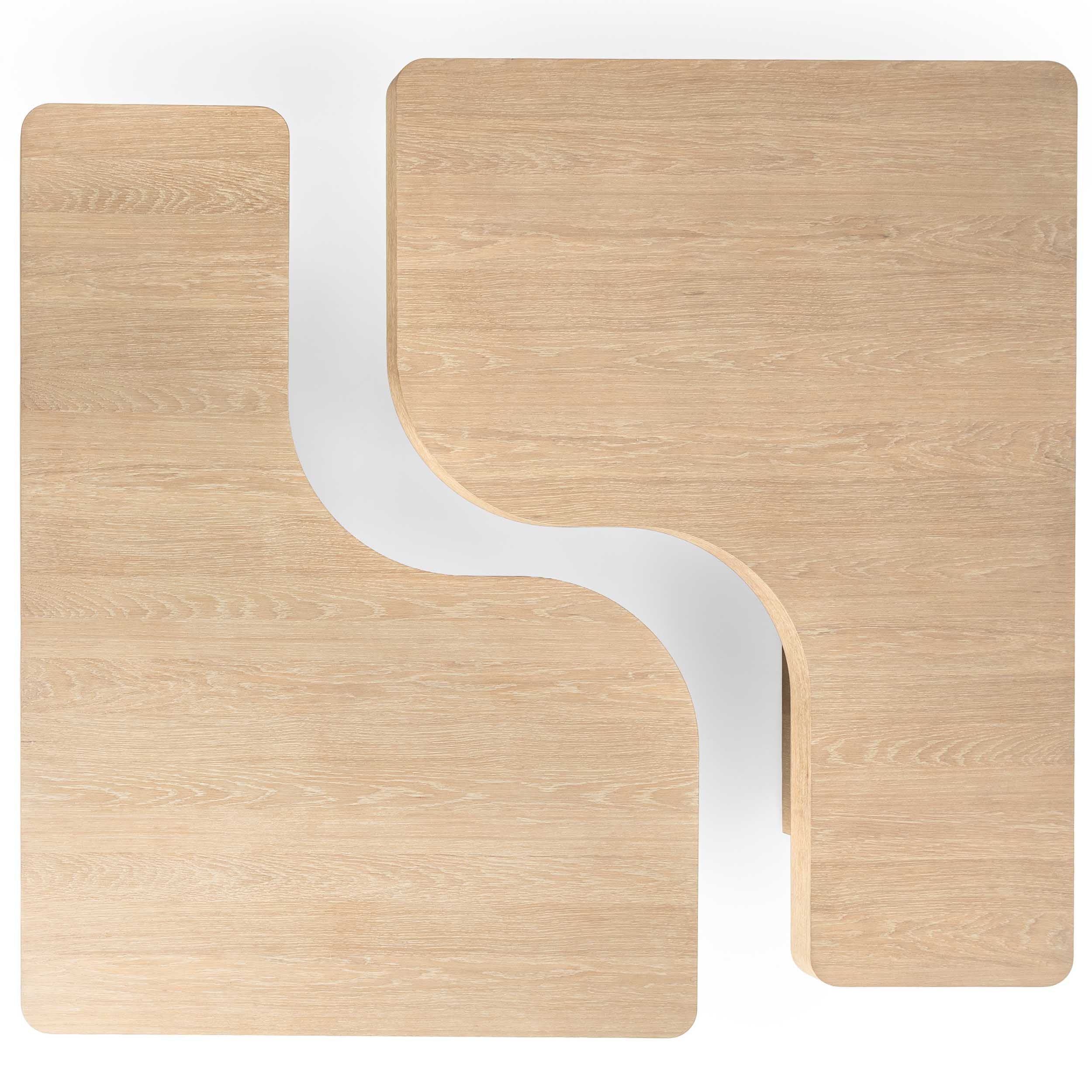 Melina 2 Piece Square Coffee Table, Coastal Drift - Image 4