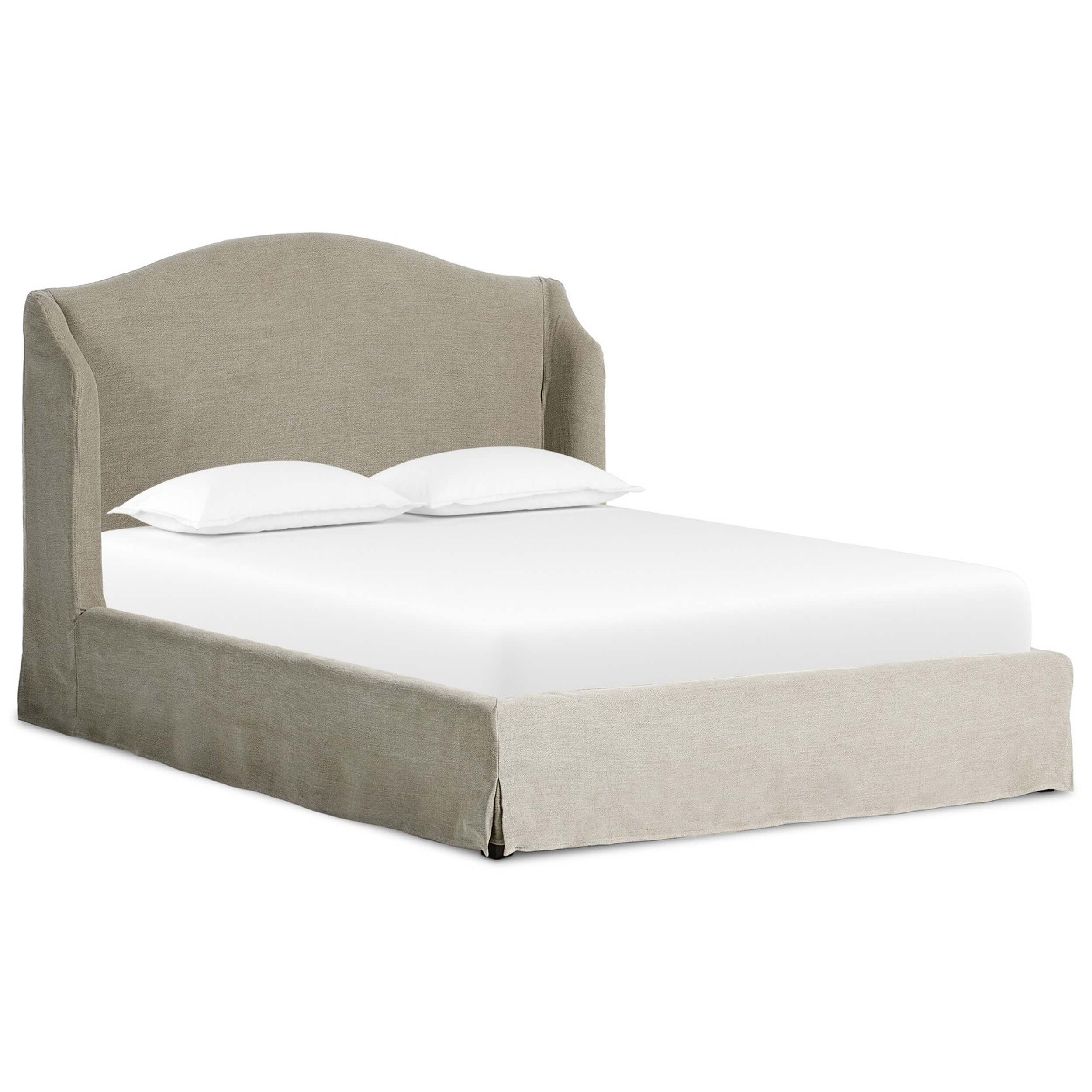 Meryl Slipcover Bed, Broadway Stone