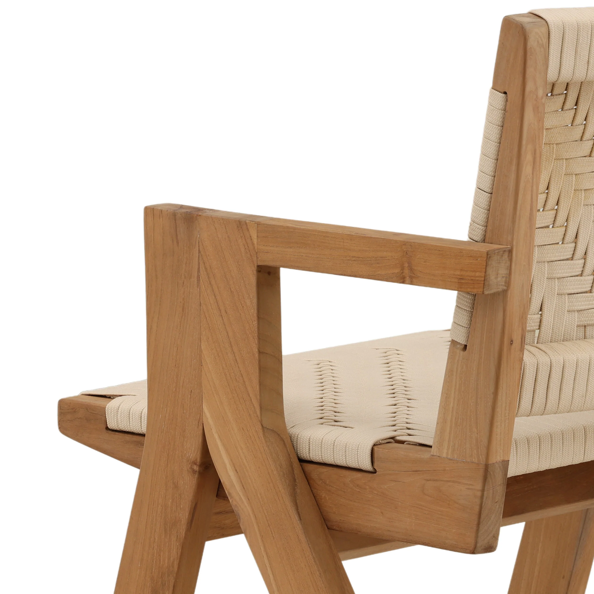 Mesa Outdoor Dining Chair, Cream , Set of 2 - Image 5