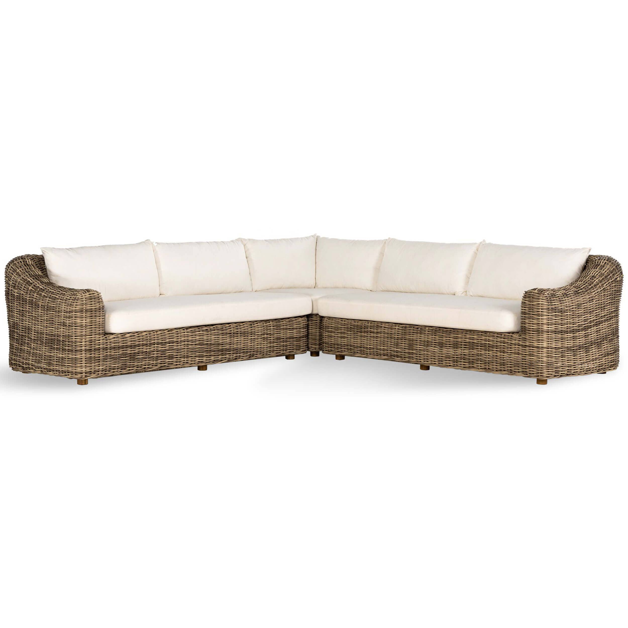 Messina Outdoor 3-Piece Sectional, Sand by Four Hands