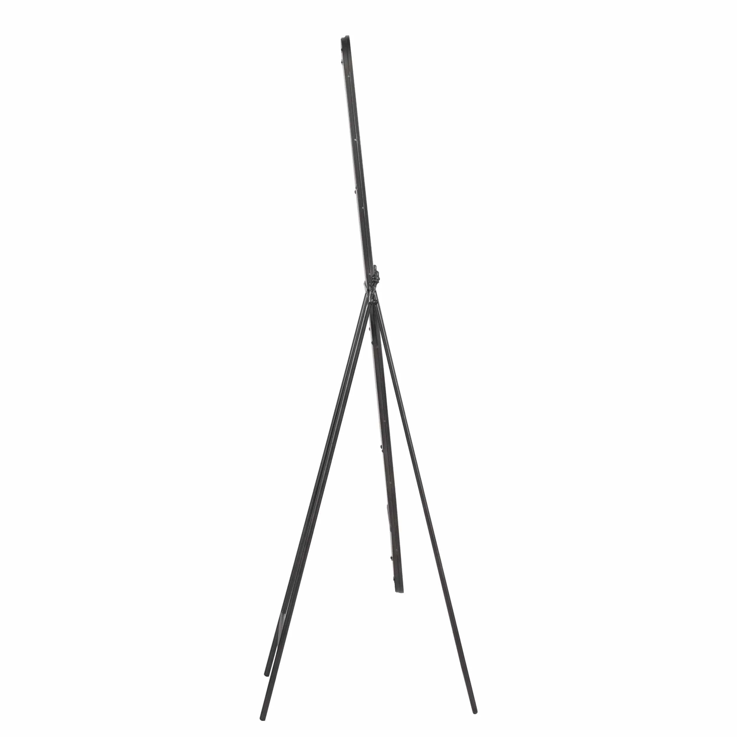 Metal Floor Mirror on Stand, Black - Image 3